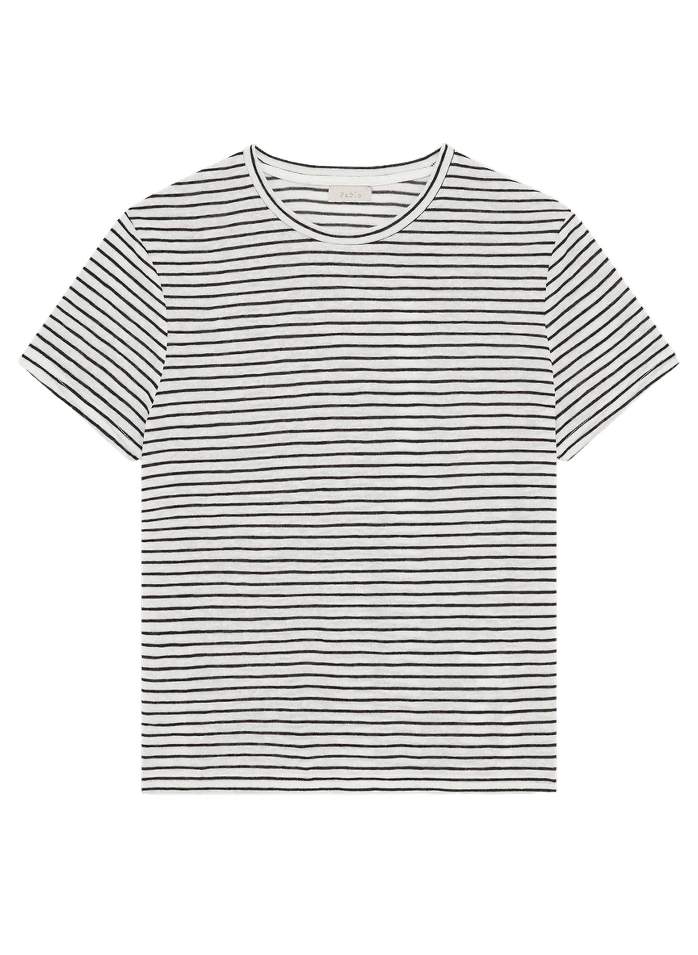T-shirt à rayures et lurex - tya PABLO Blanc