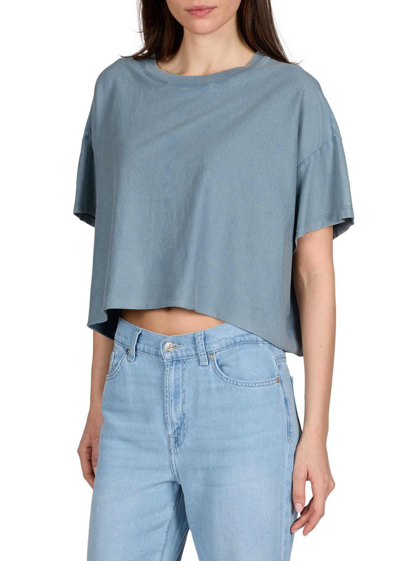T-shirt cropped Farpy en coton BELLEROSE Bleu