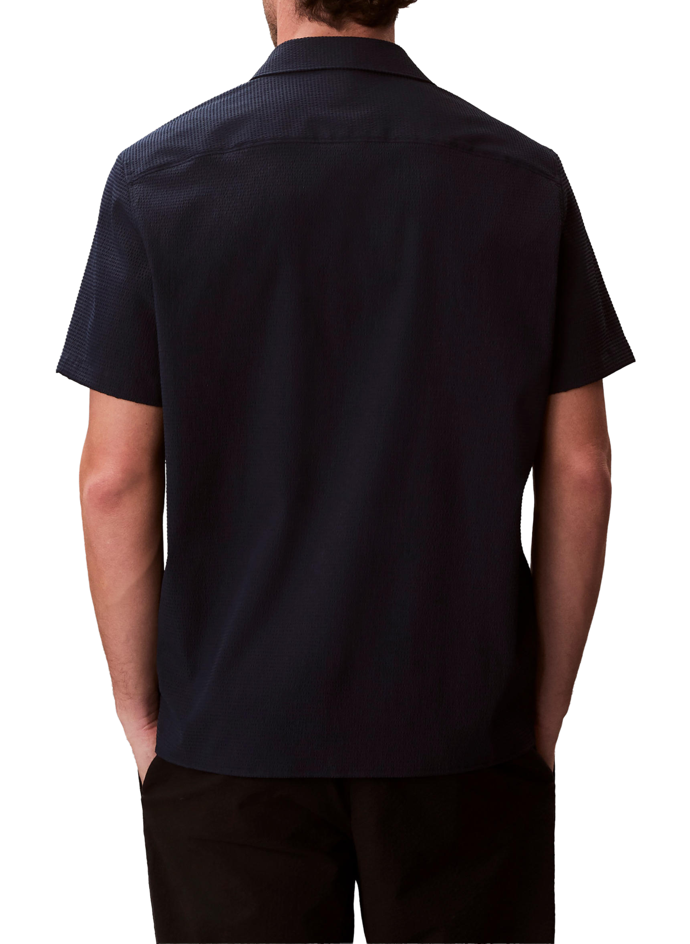 Chemise droite à manches courtes CALVIN KLEIN Bleu