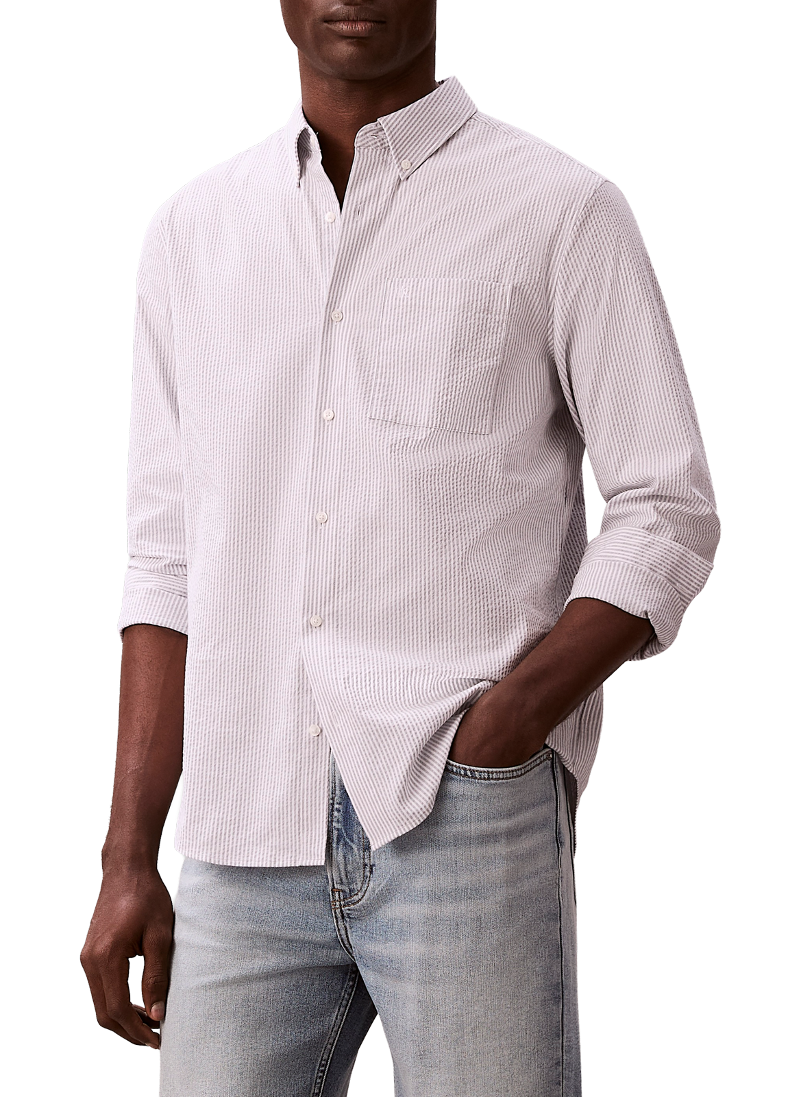 Jean slim Abner en coton mélangé CALVIN KLEIN Bleu