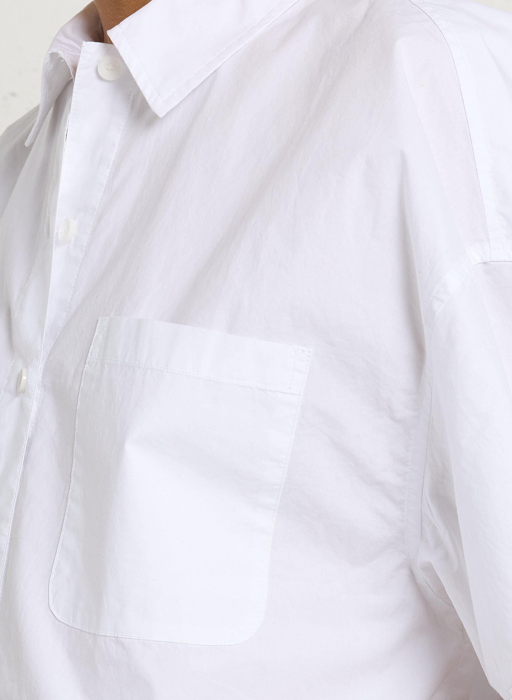 Chemise col classique en coton havanarow AMERICAN VINTAGE Blanc