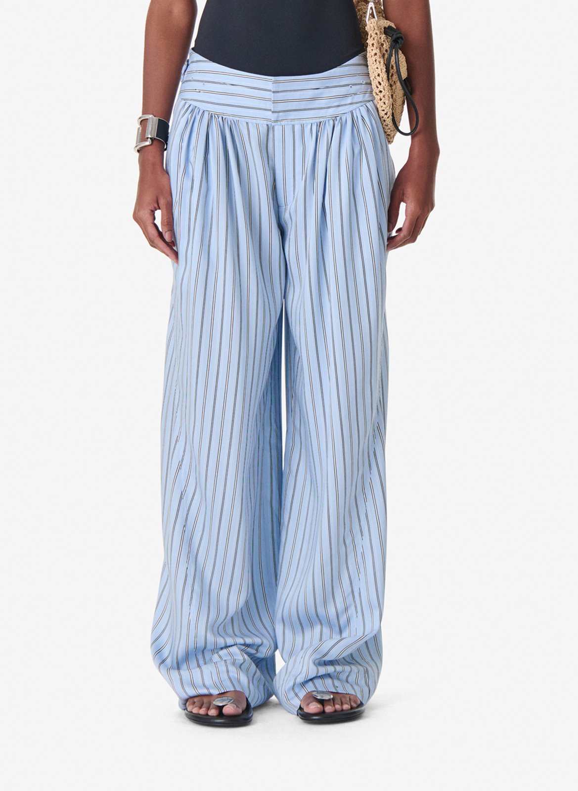 Pantalon large à rayures ulyse IRO Bleu