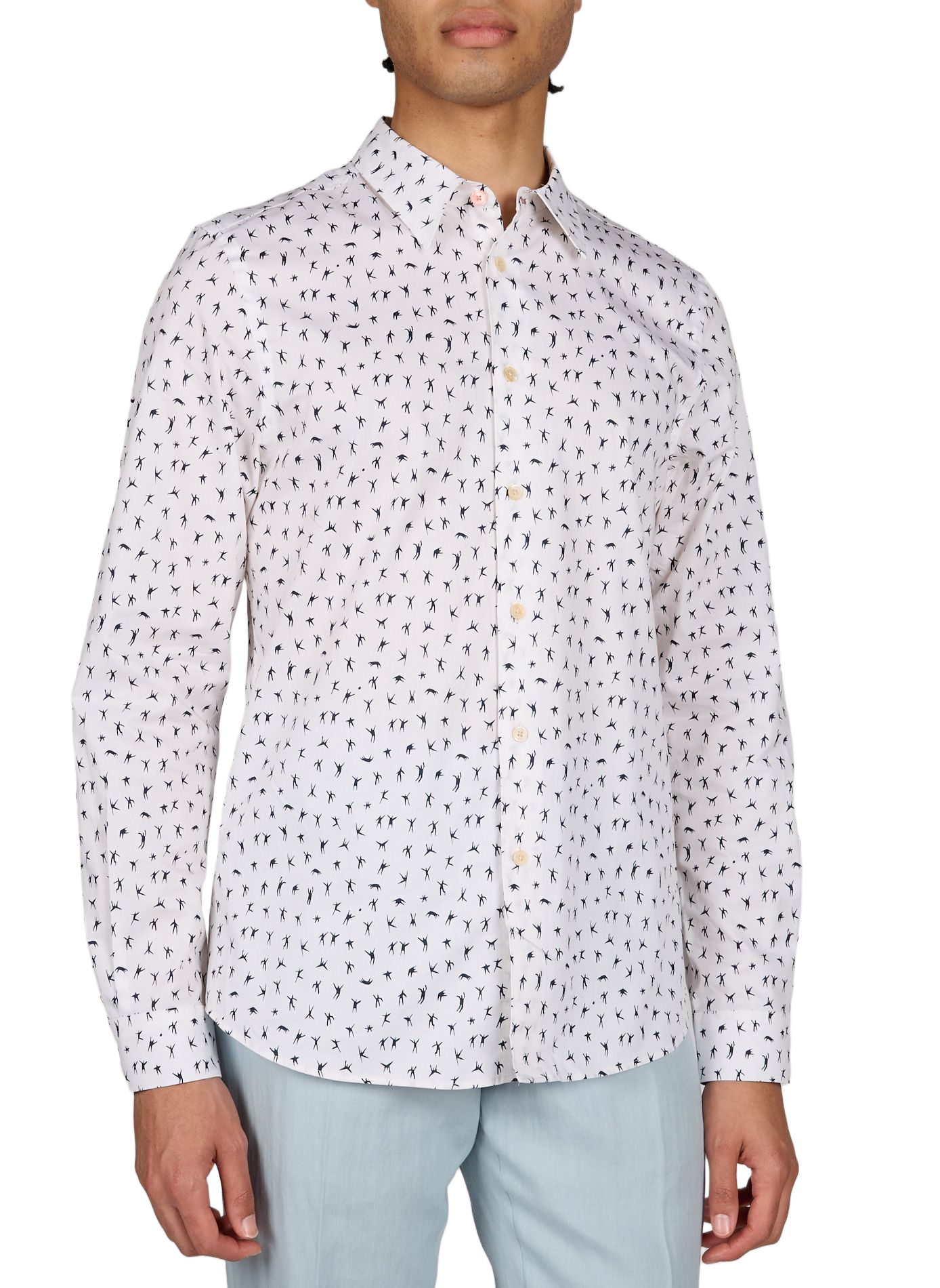 Buttoned straight shirt with pattern PAUL SMITH White