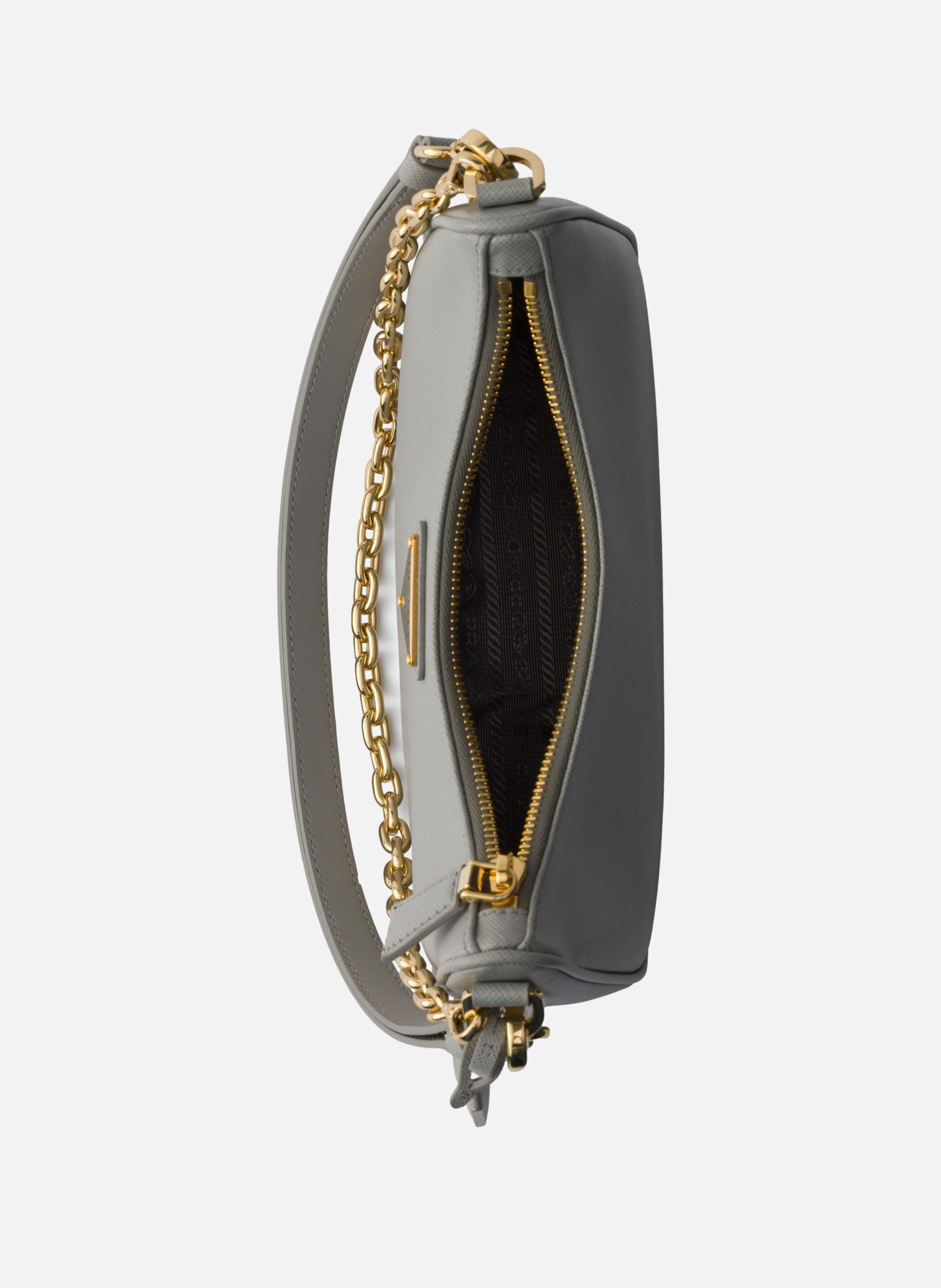 Mini sac prada re-edition en cuir saffiano PRADA Gris