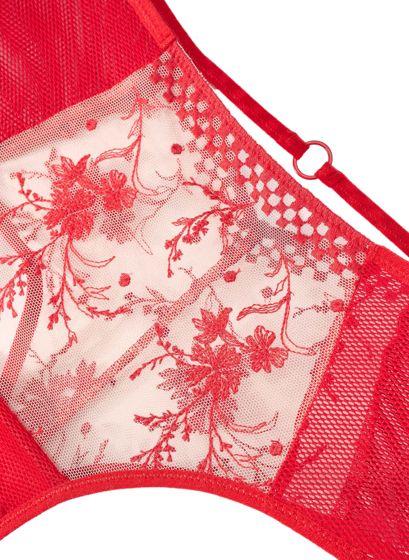 Floral lace thong PASSIONATA Red