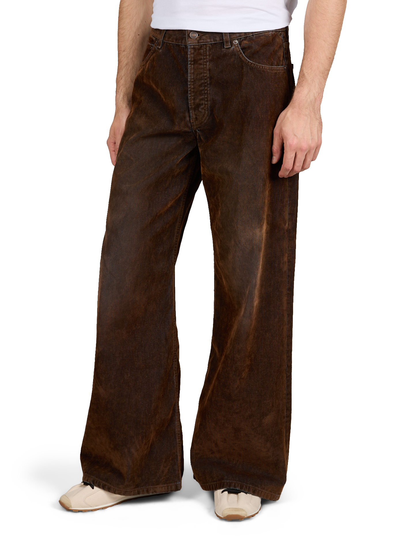 Wide-leg Gion cotton jeans JEANERICA DENIM Brown