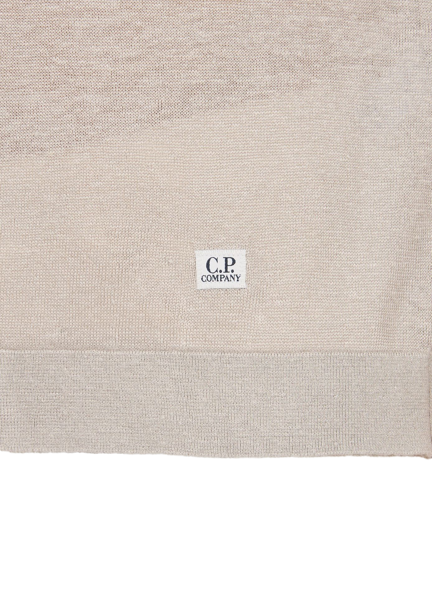 Short-sleeve linen sweater | Grey CP COMPANY Men