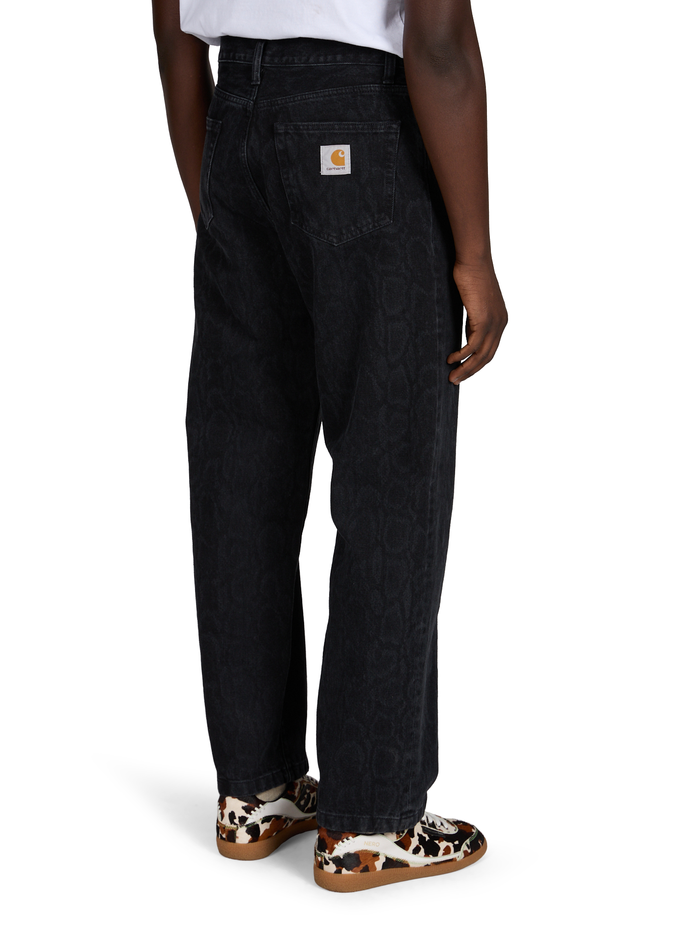 Pantalon Snake Landon à motif en coton CARHARTT WIP Noir