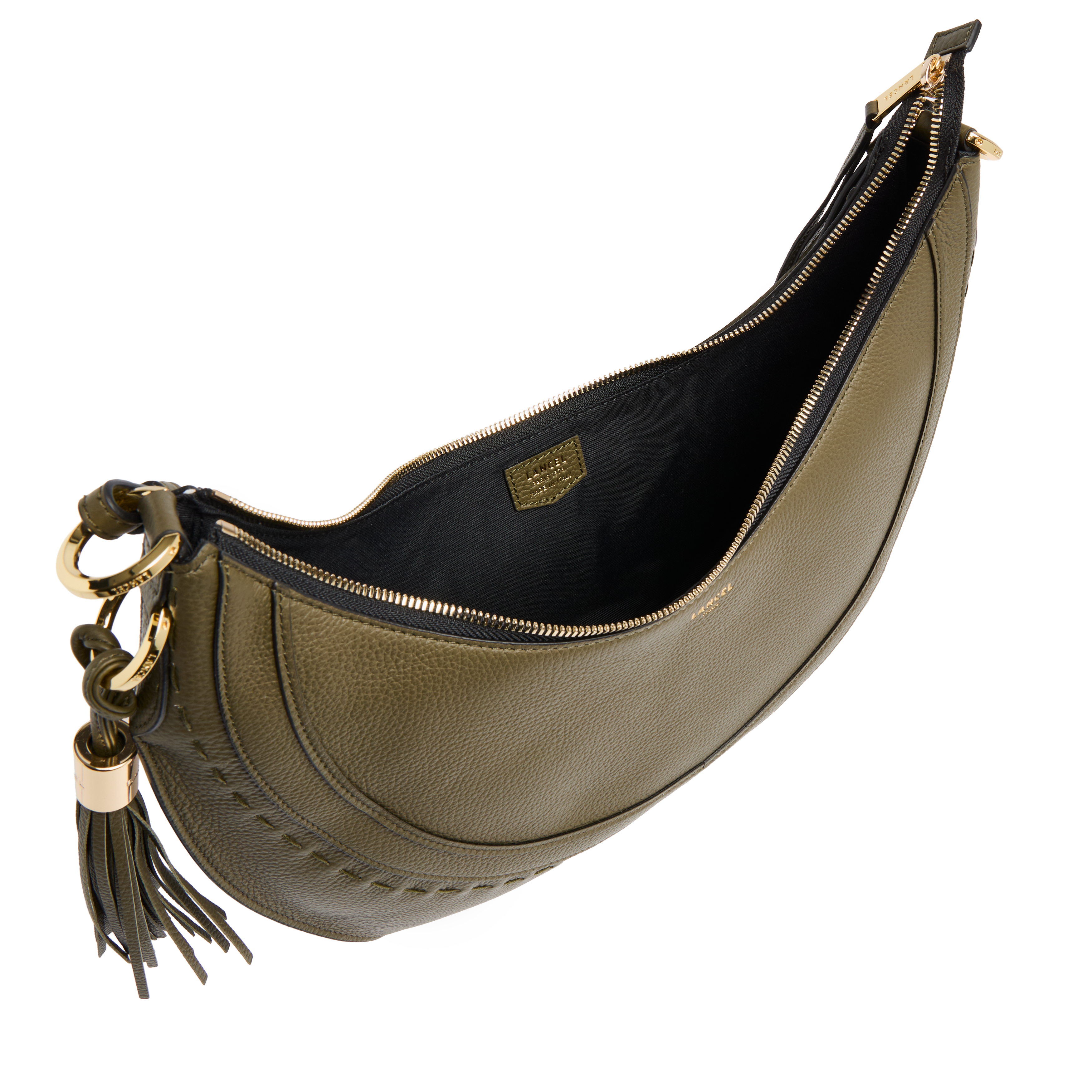 Sac hobo hoboheme de lancel en cuir de vachette graine LANCEL Vert