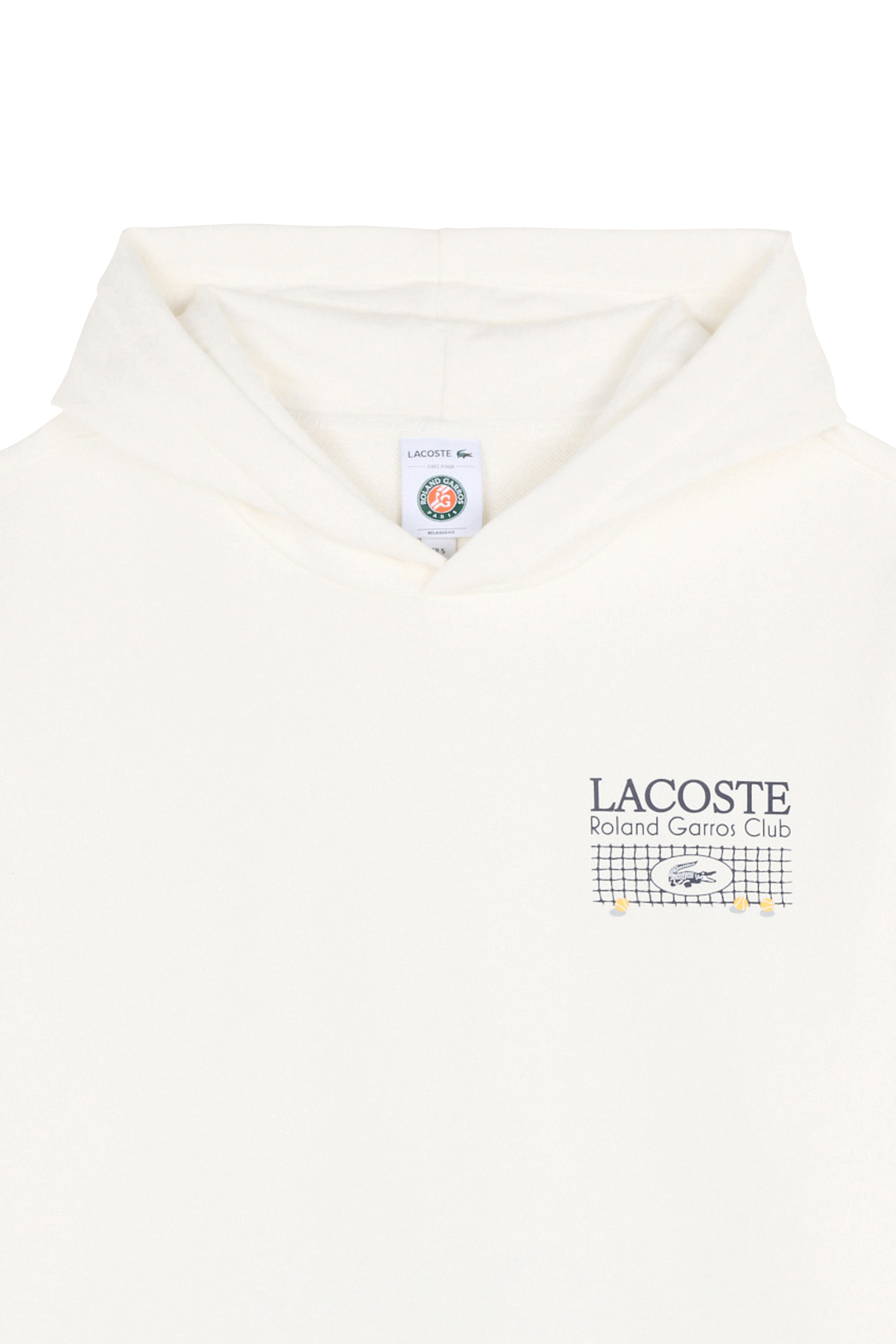 Hoodie roland garros club LACOSTE Blanc