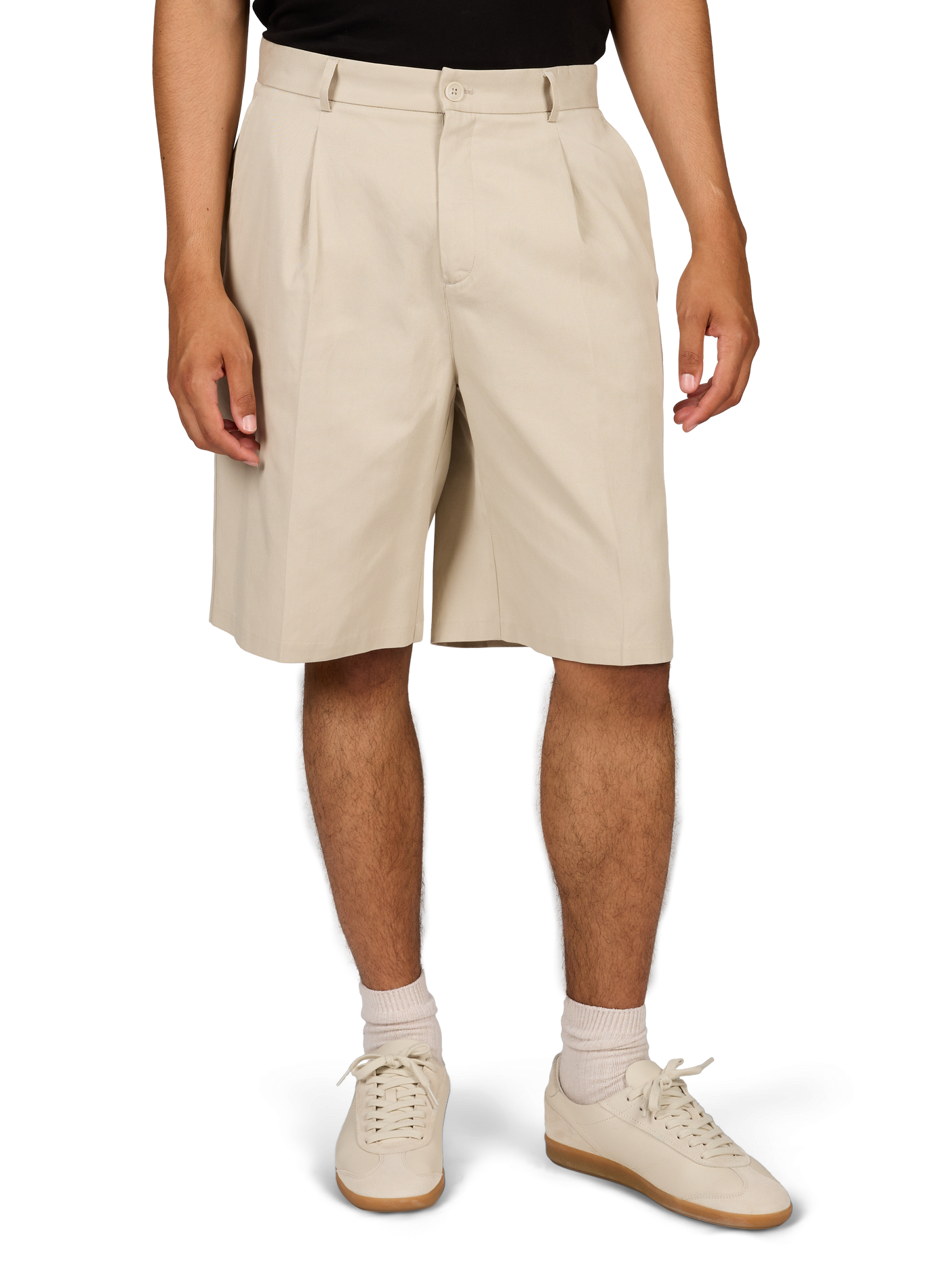 Short ample uni -> Oversized shorts LES DEUX Beige