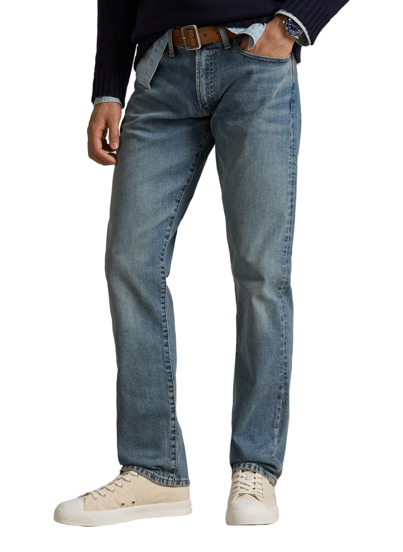 Straight-leg cotton-blend jeans POLO RALPH LAUREN Blue