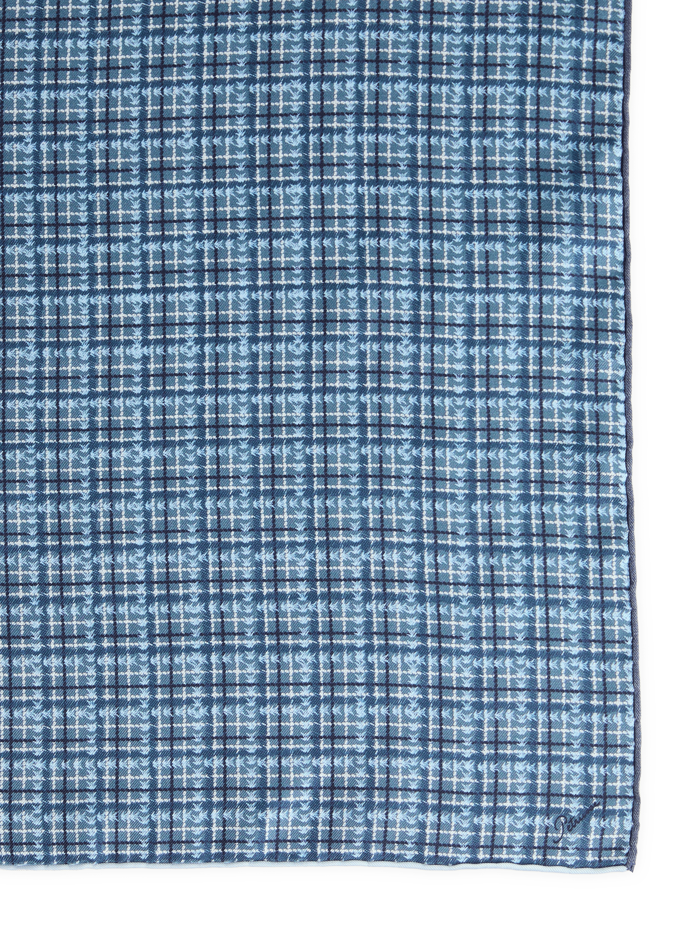 Square silk printed scarf PETRUSSE Blue