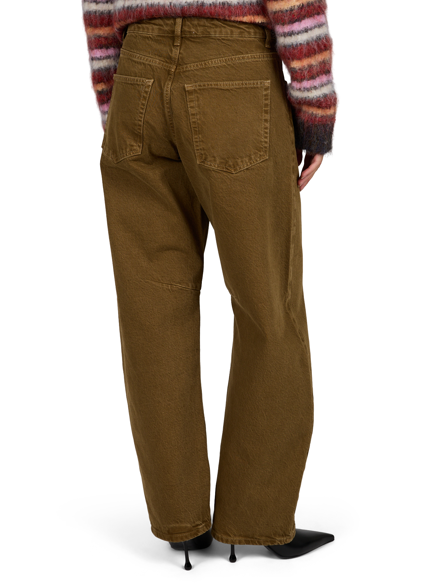 Weite Barrel-Jeans aus Baumwolle. TOPSHOP Grun