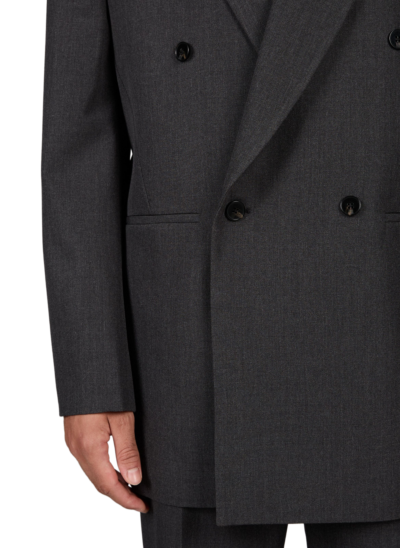 Taillierte Wolljacke LOUIS GABRIEL NOUCHI Grau