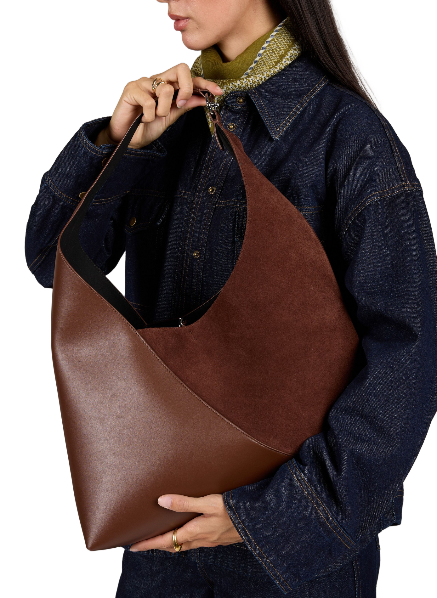 Sakaia two-tone handbag SAMSOE SAMSOE Brown