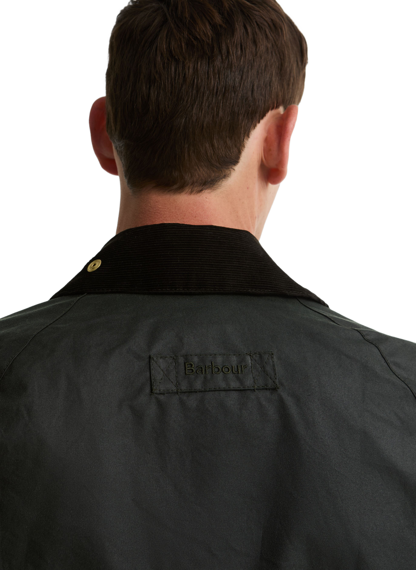 Rechte jas van gewaxte katoenen canvas BARBOUR Groen