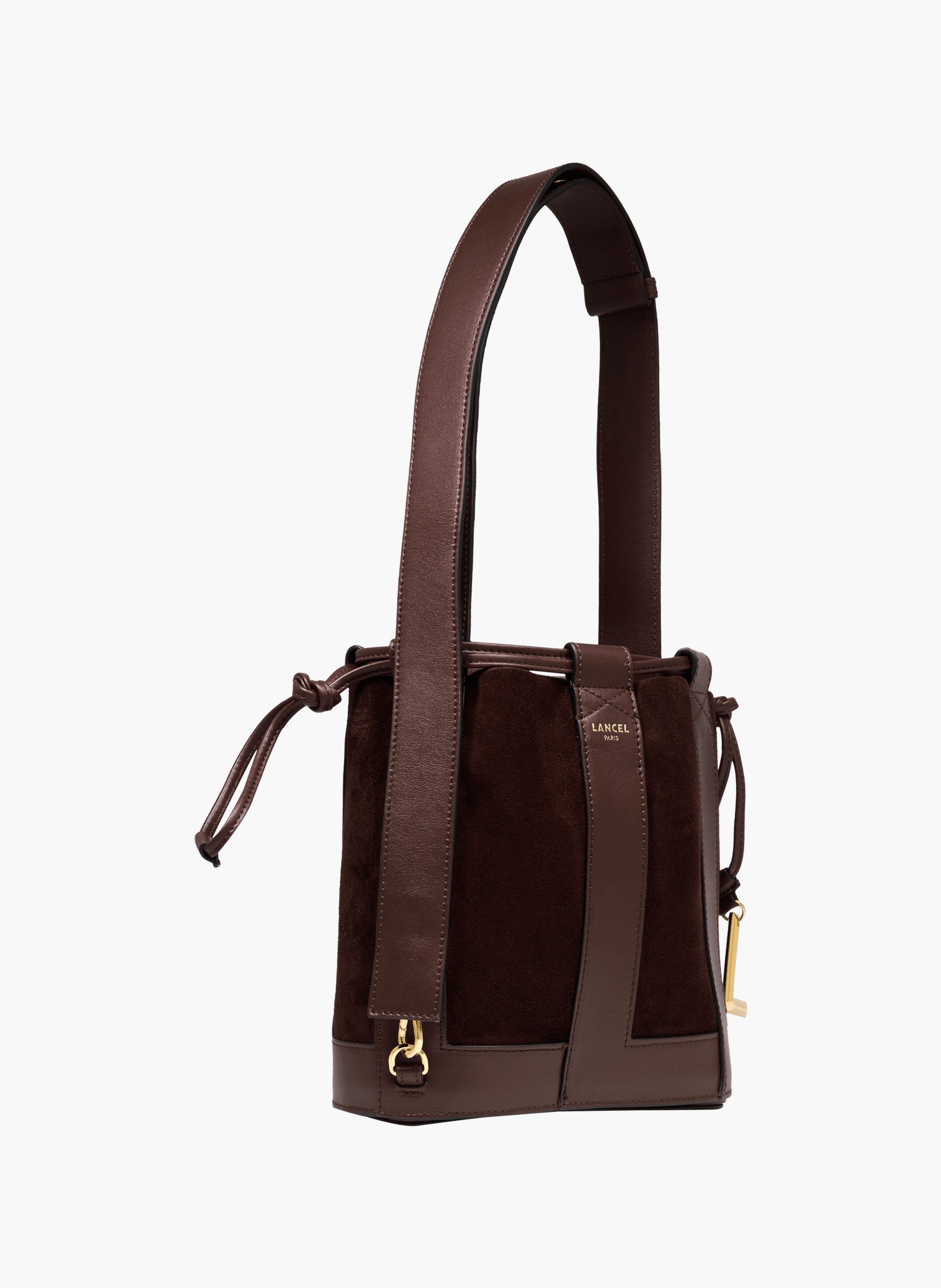 Sac seau m elles de lancel en cuir LANCEL Marron