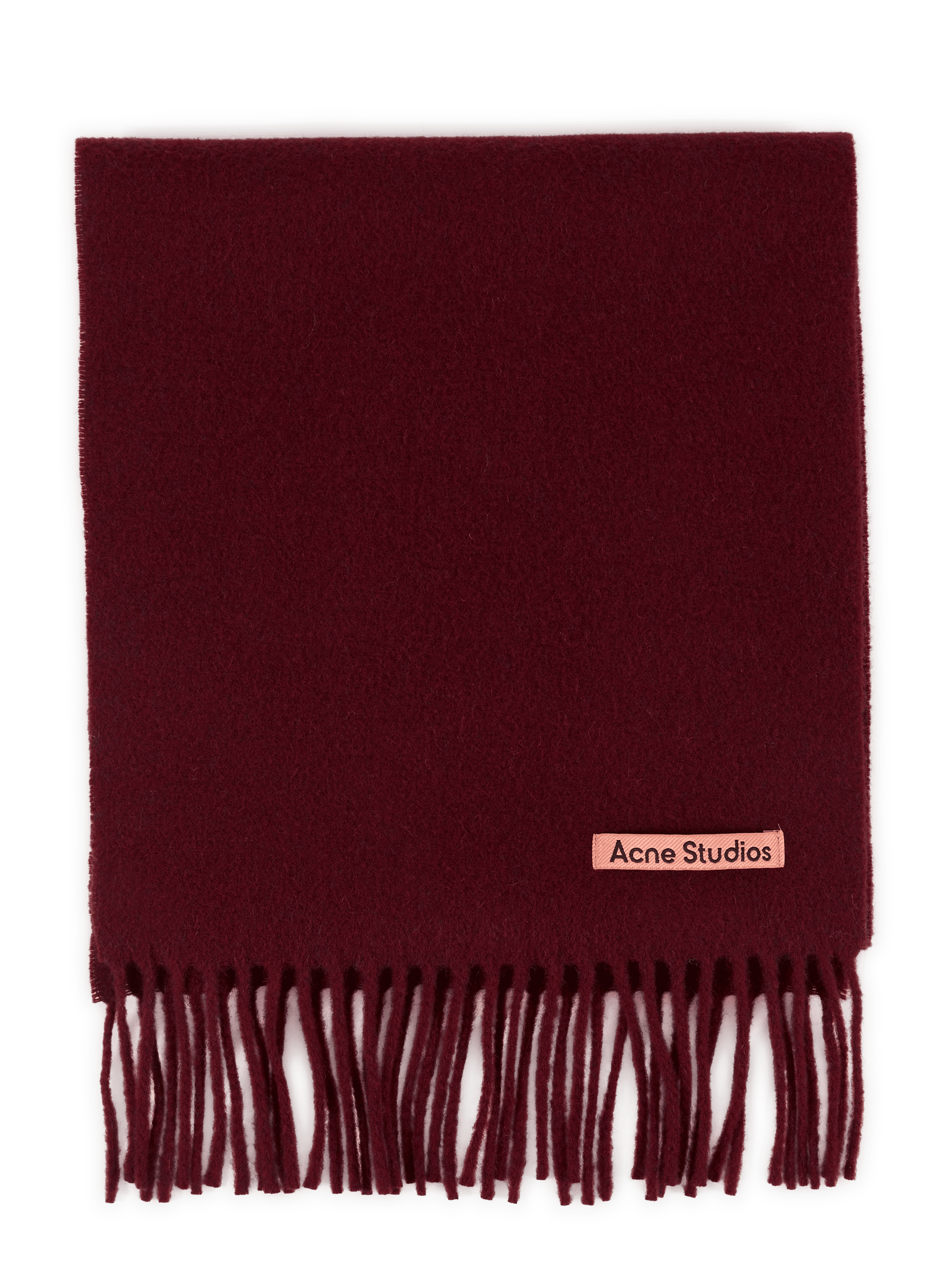 Wollschal mit Fransen ACNE STUDIOS Rot