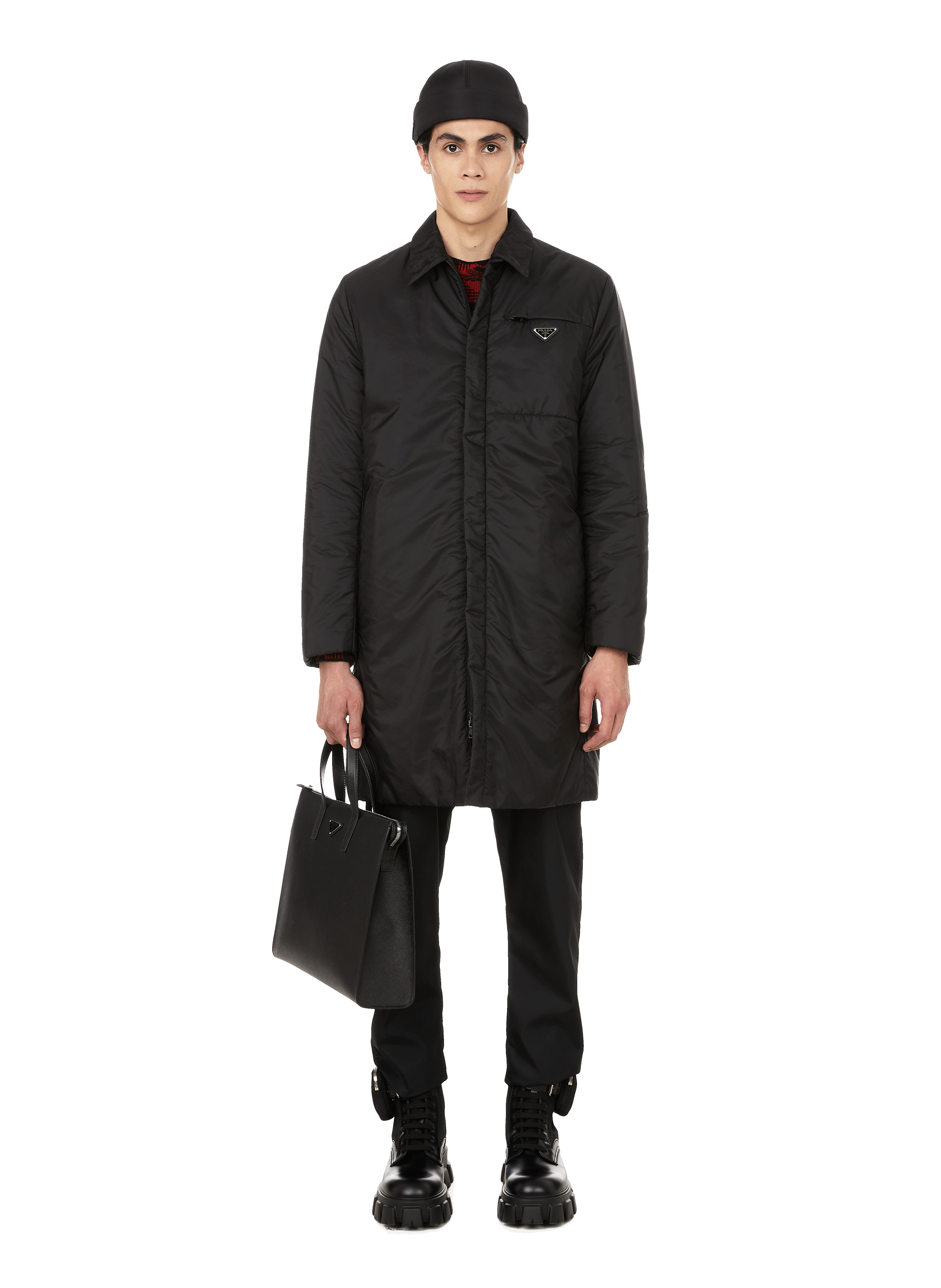 prada nylon beanie hat