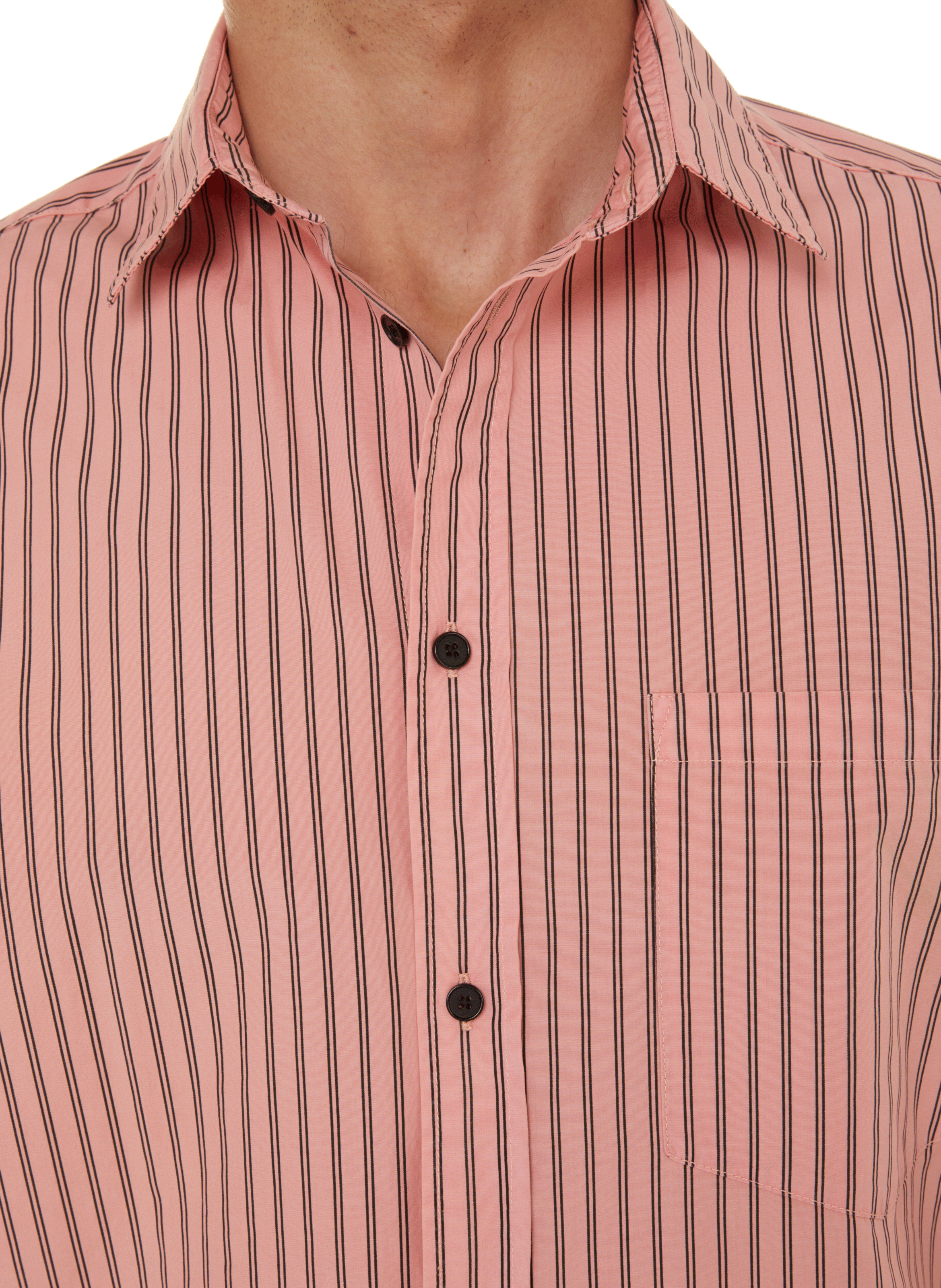 Chemise rayée en popeline de coton SAISON 1865 Rose