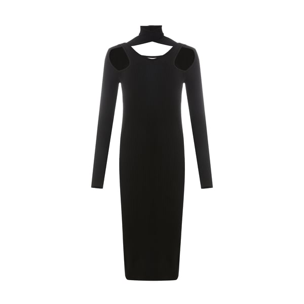 Robe en maille côtelée