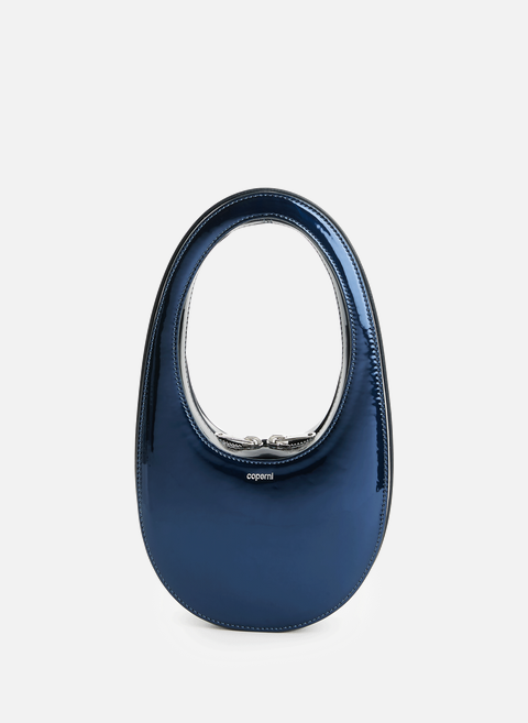Blaue Swipe-Tasche aus LederCOPERNI 