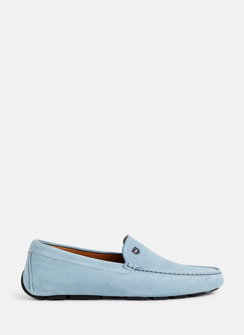 حذاء موكاسين من الجلد السويدي باللون الأزرقeden park 