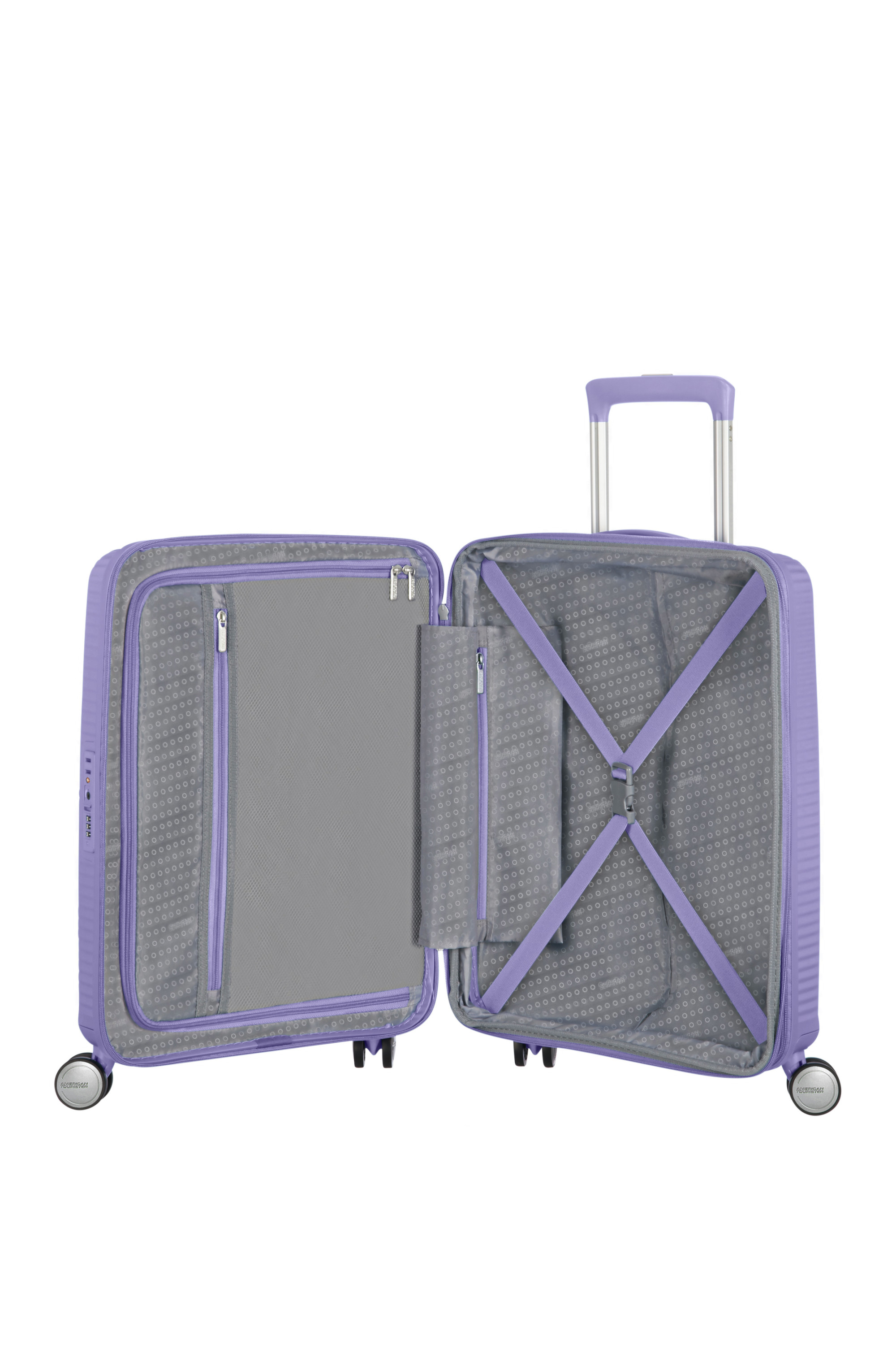 Soundbox valise 4 roues taille s AMERICAN TOURISTER Violet