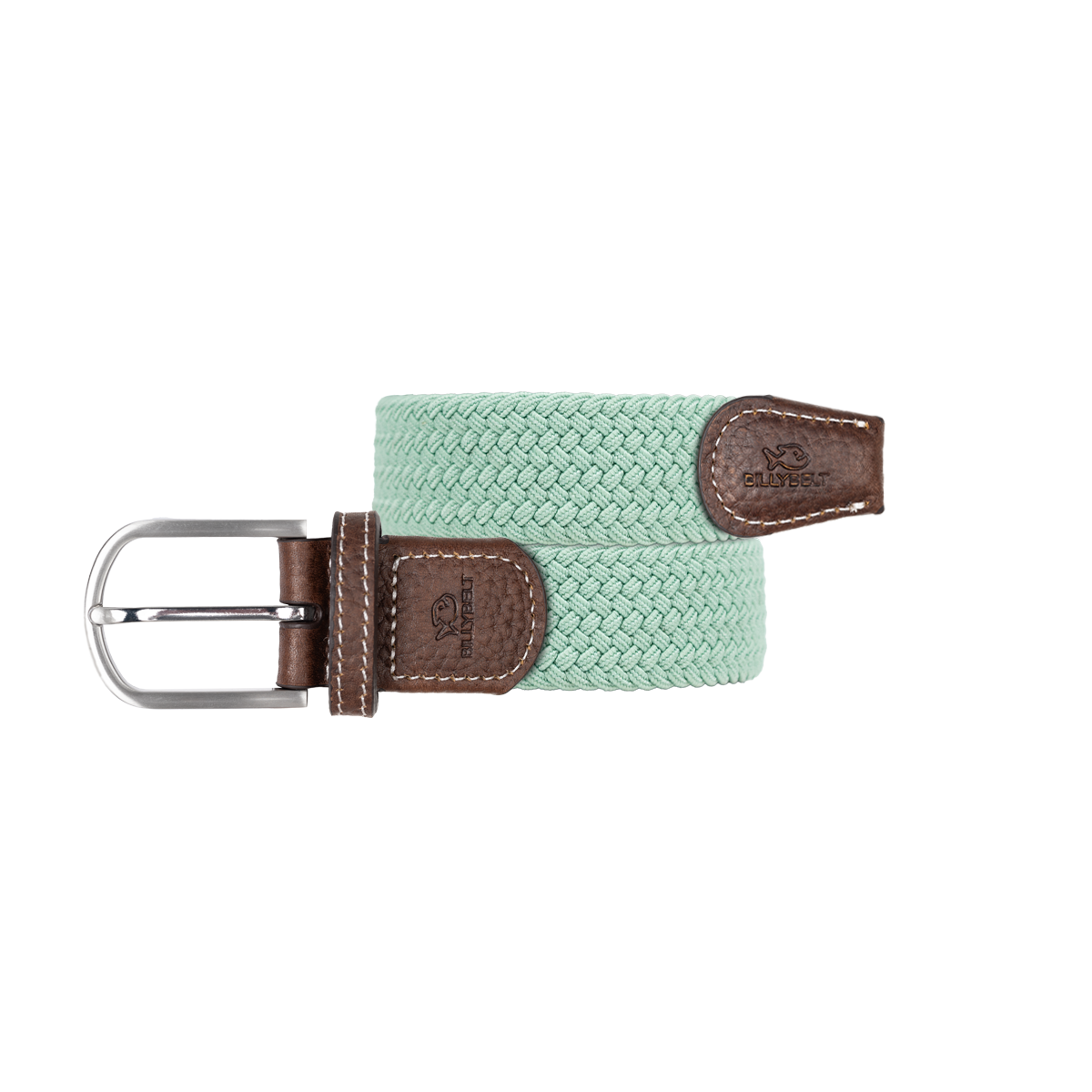Ceinture tressée élastique unie BILLYBELT Vert