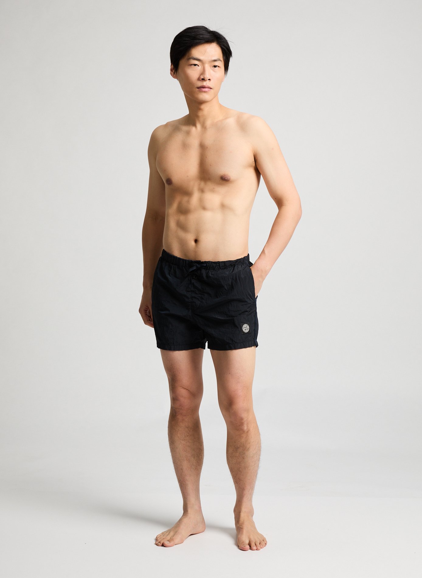 Short de bain uni STONE ISLAND Bleu