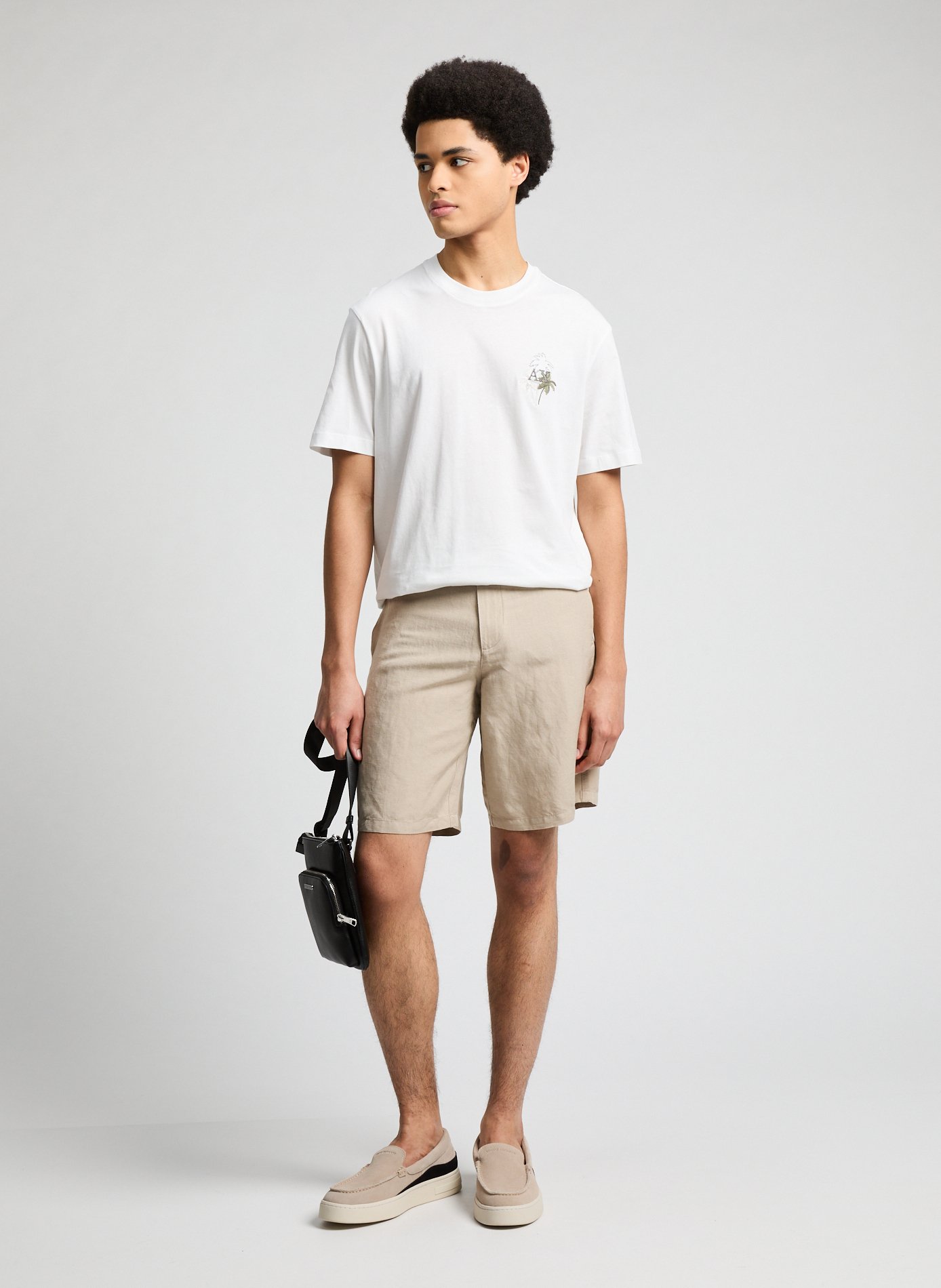 Linen-blend shorts ARMANI EXCHANGE Beige