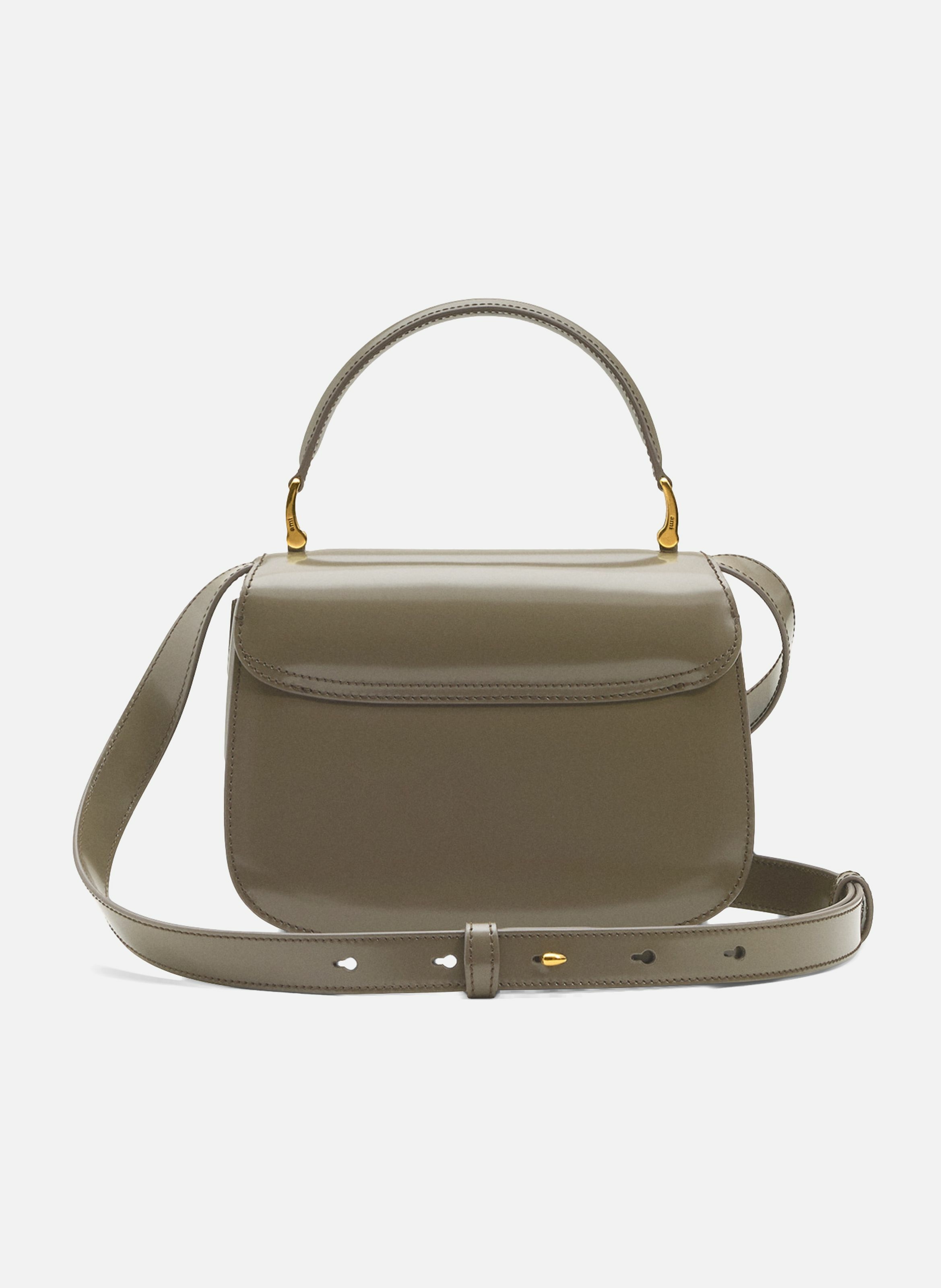 Sac porte main paris paris unisexe en cuir de veau AMI PARIS Gris