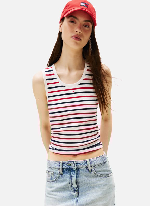 Top côtelé en coton Multicolore by TOMMY HILFIGER TOMMY HILFIGER Top côtelé en coton Multicolore