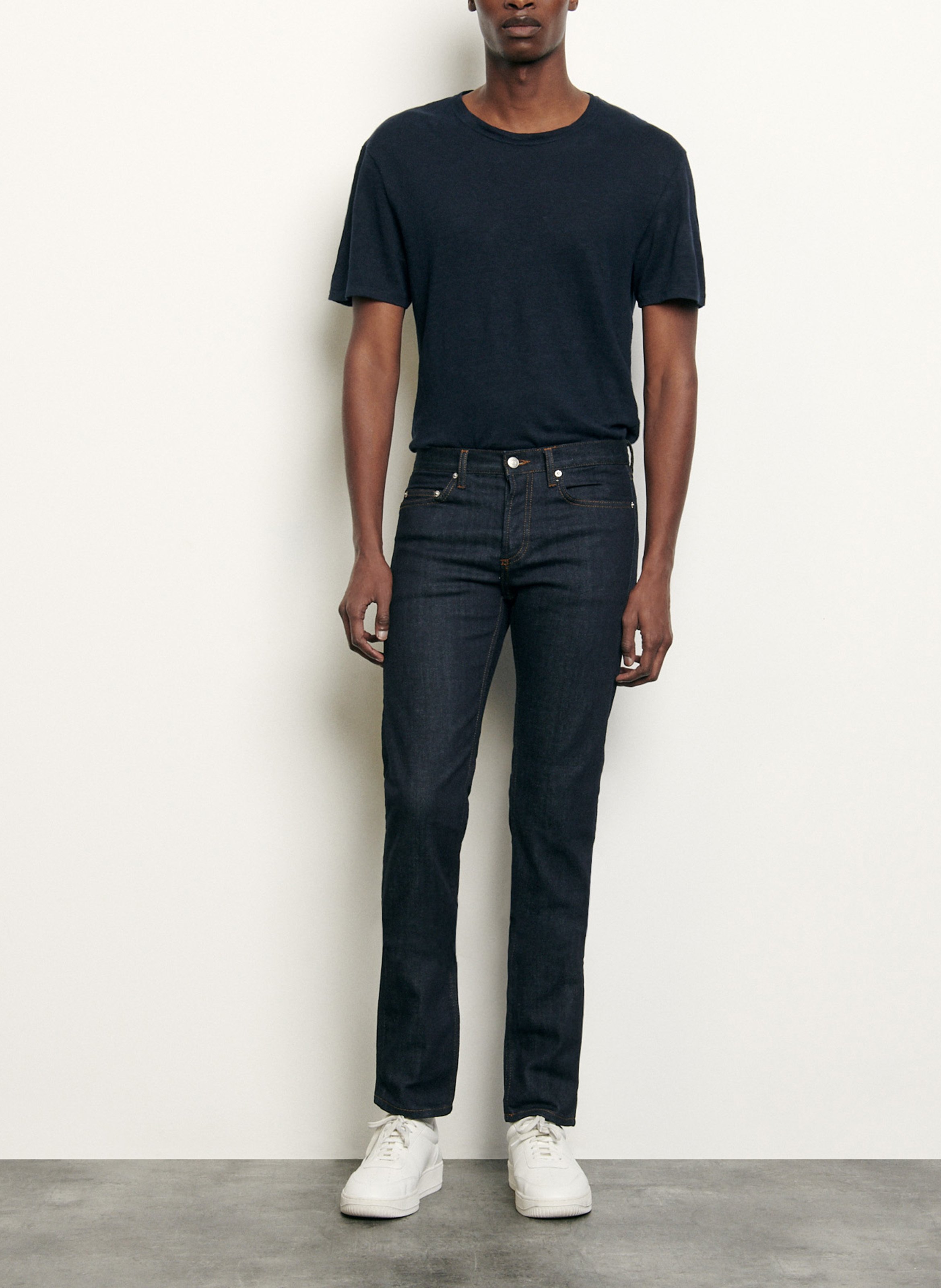 Jean slim en coton mélangé SANDRO Bleu