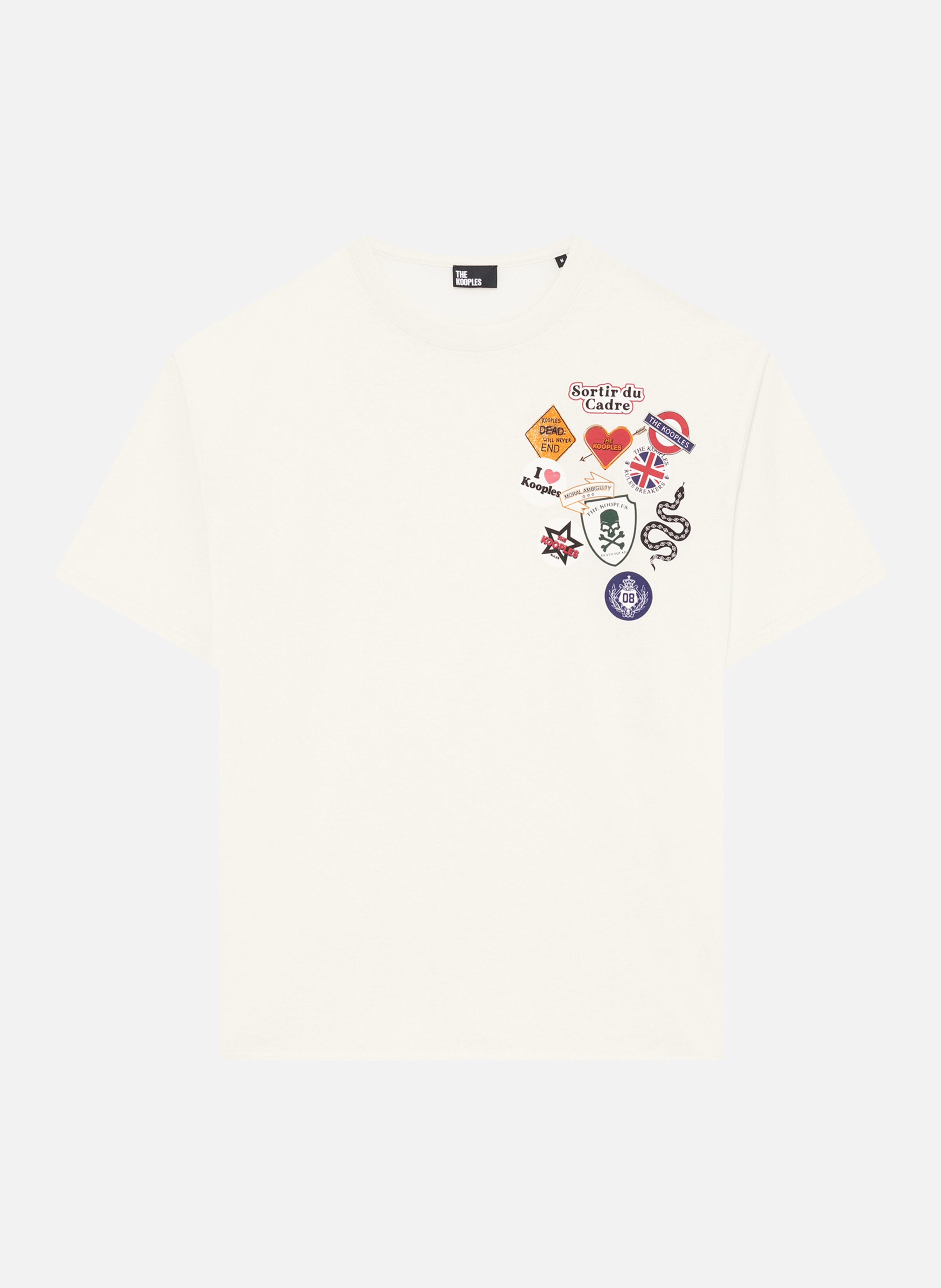 T-shirt imprimé effet pins THE KOOPLES Beige