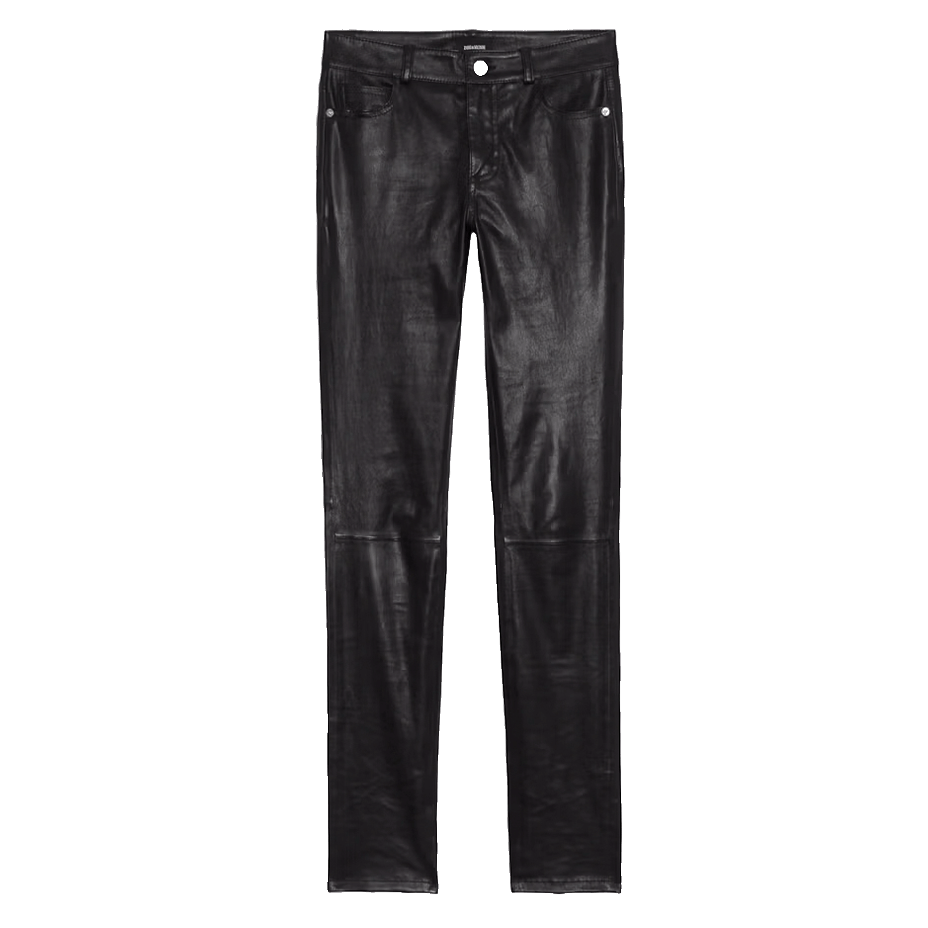 Pantalon slim en cuir phlame ZADIG&VOLTAIRE Noir