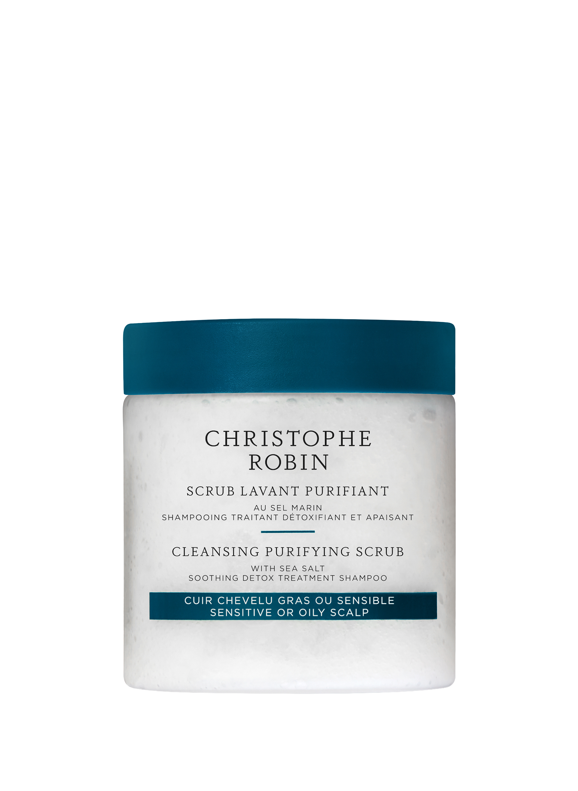 Shampoing Scrub lavant purifiant au sel marin CHRISTOPHE ROBIN No color