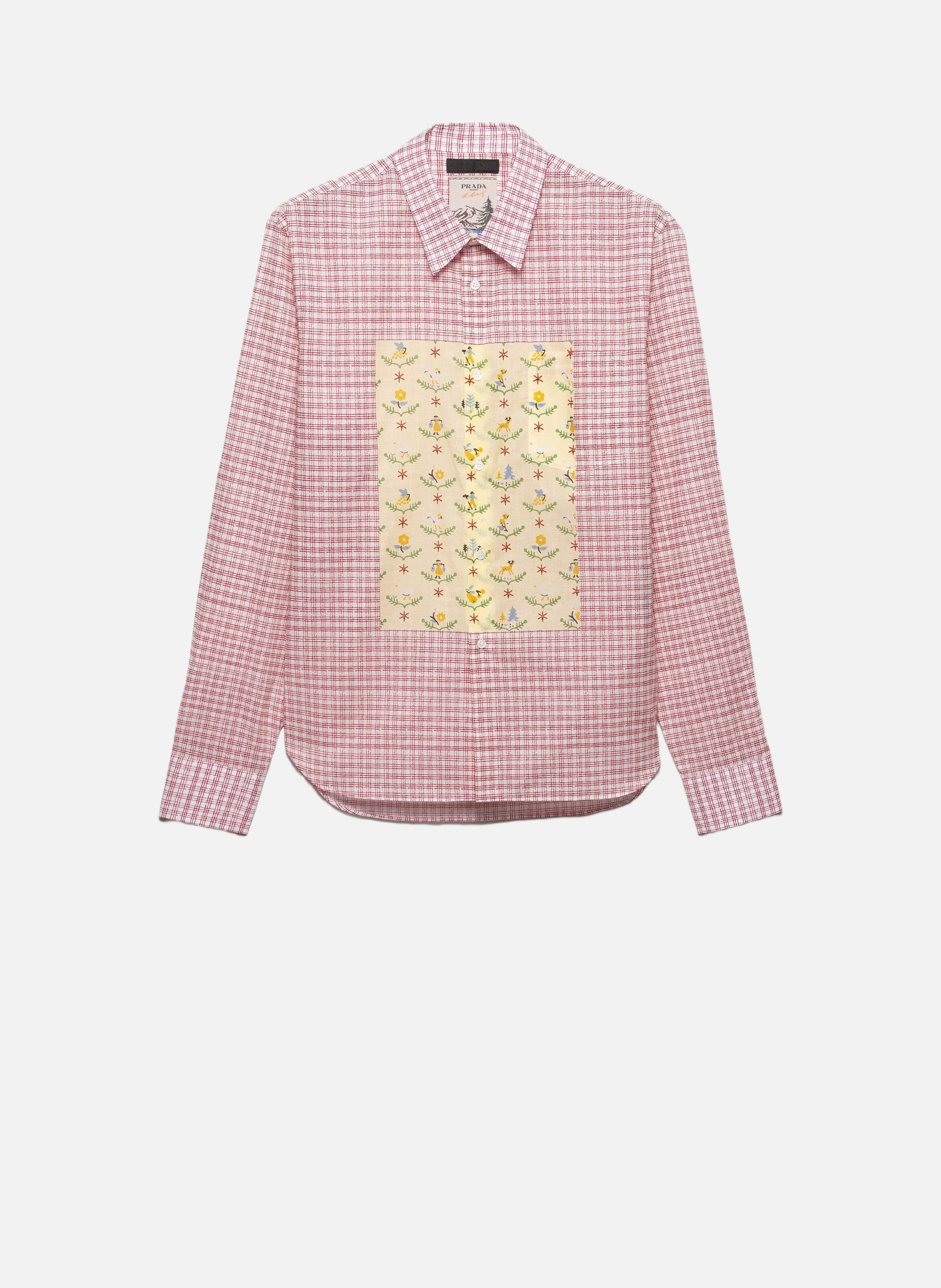 Chemise en coton imprimé PRADA Rouge