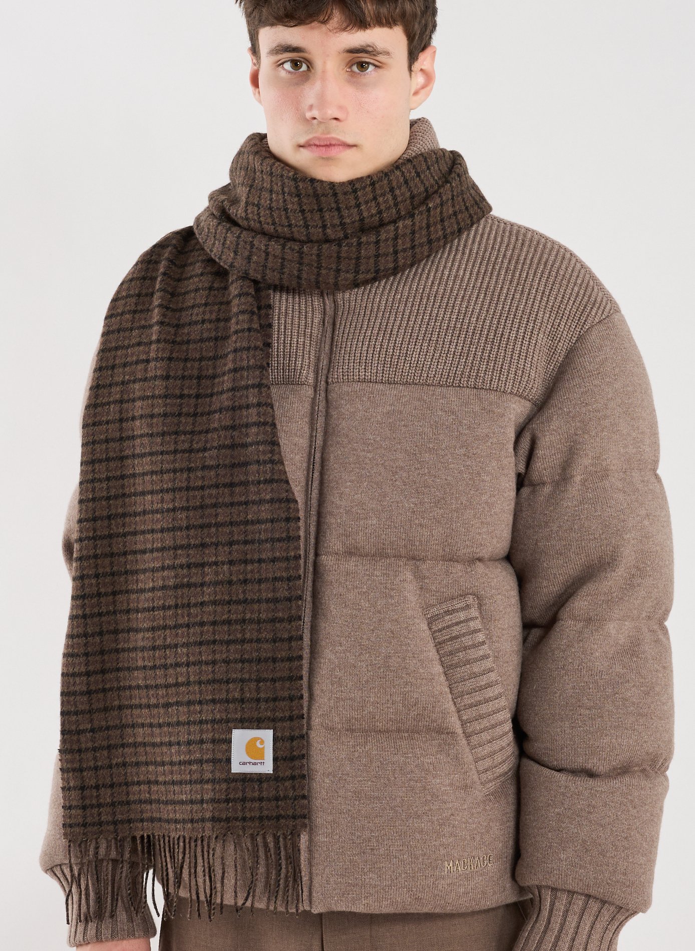 Wool-blend scarf CARHARTT WIP Brown