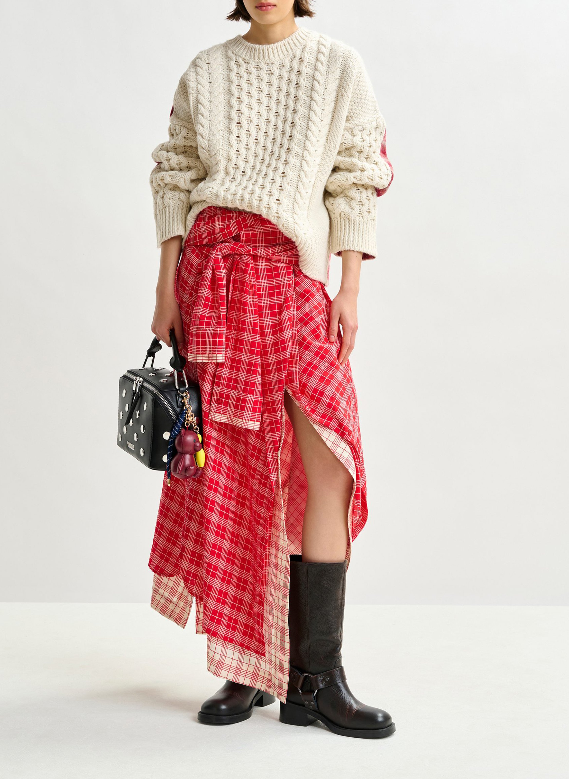 Sac bandoulière en cuir imona ESSENTIEL ANTWERP Noir