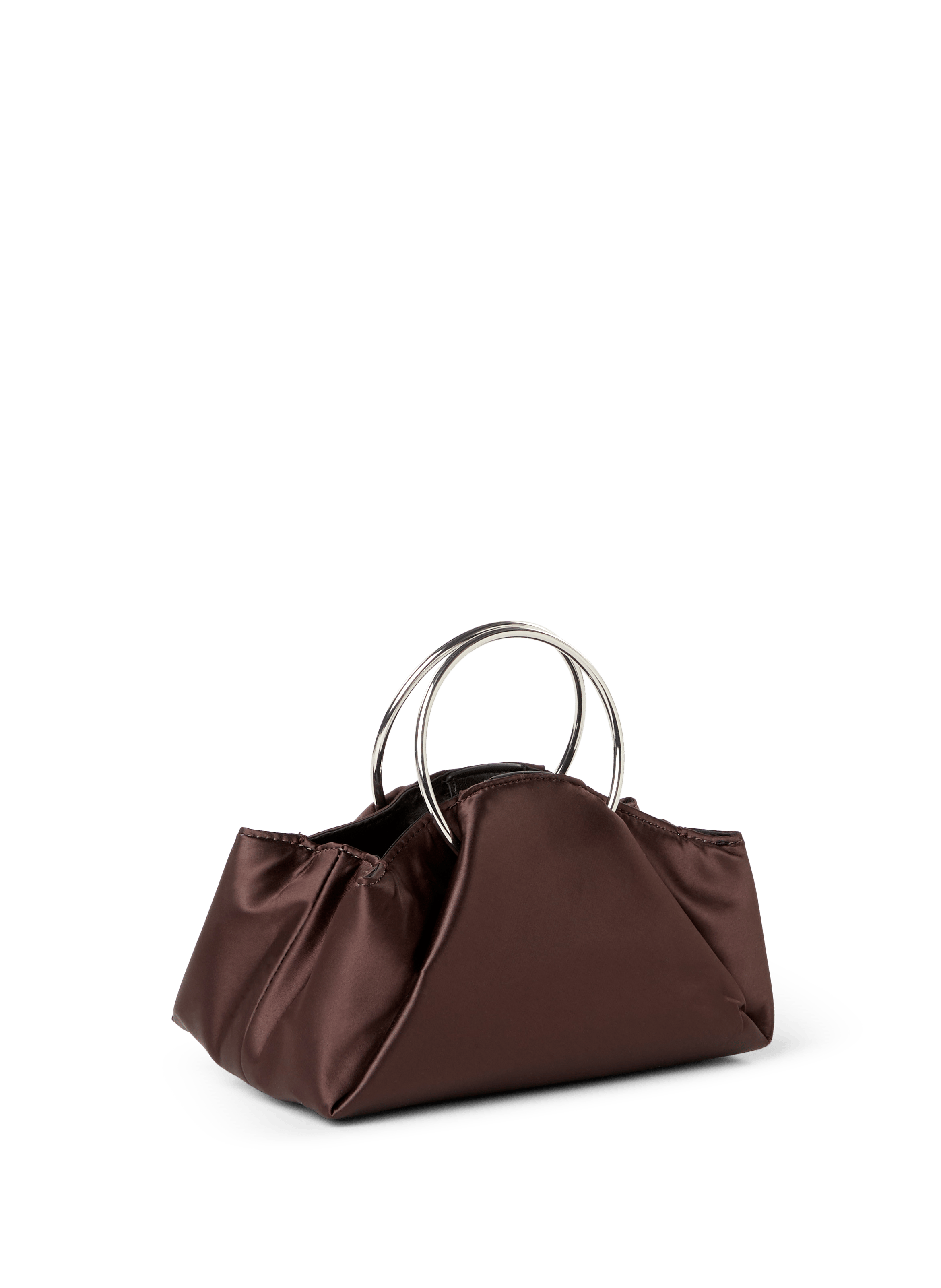 Sac à main satiné TOPSHOP Marron