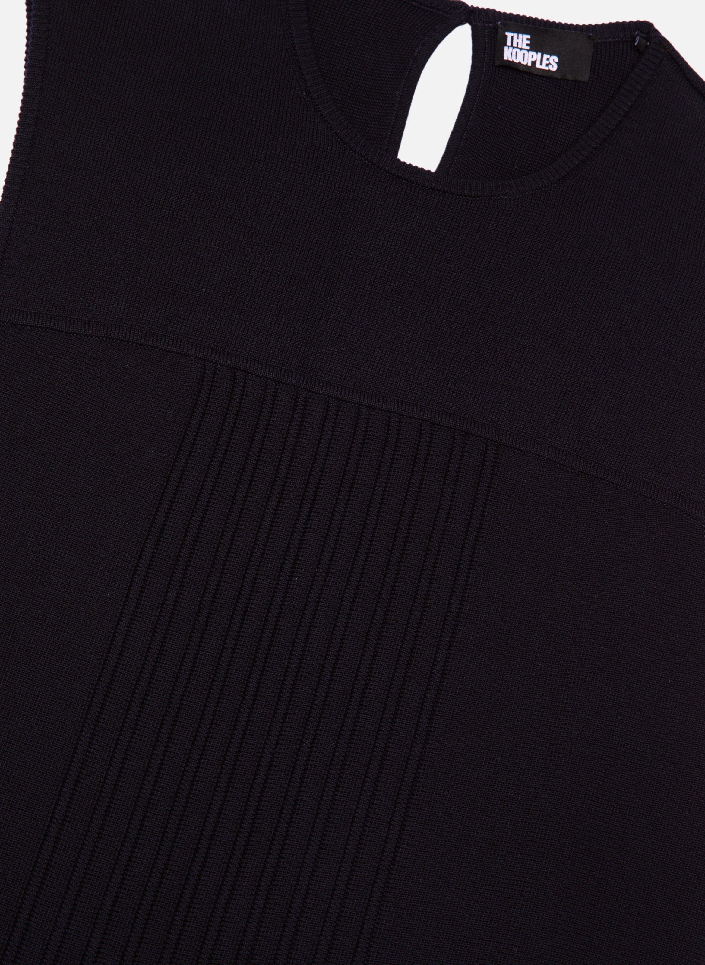 Robe courte en maille plissée THE KOOPLES Bleu