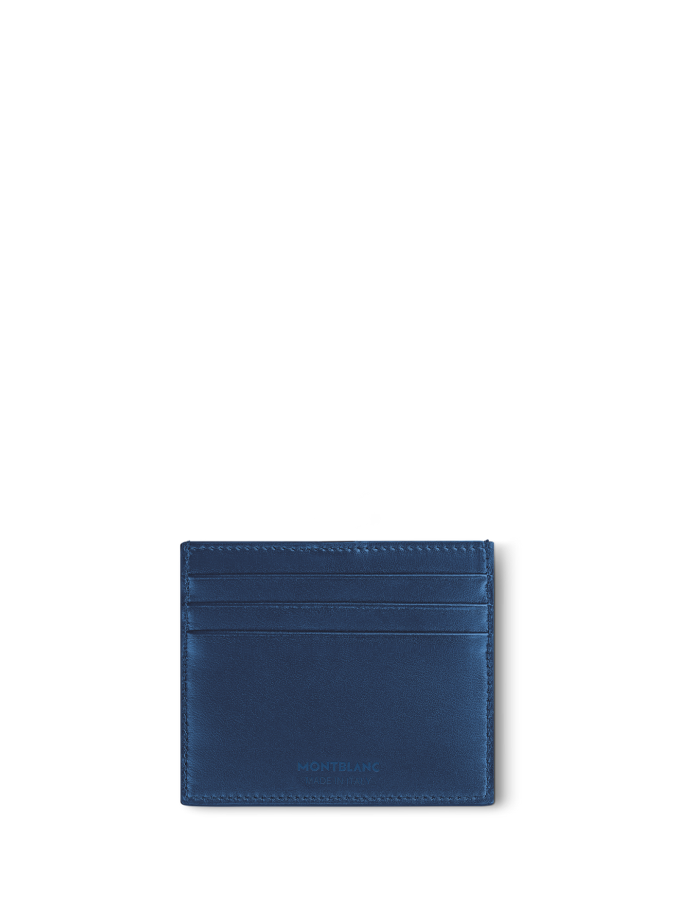Textured leather card holder MONTBLANC Blue