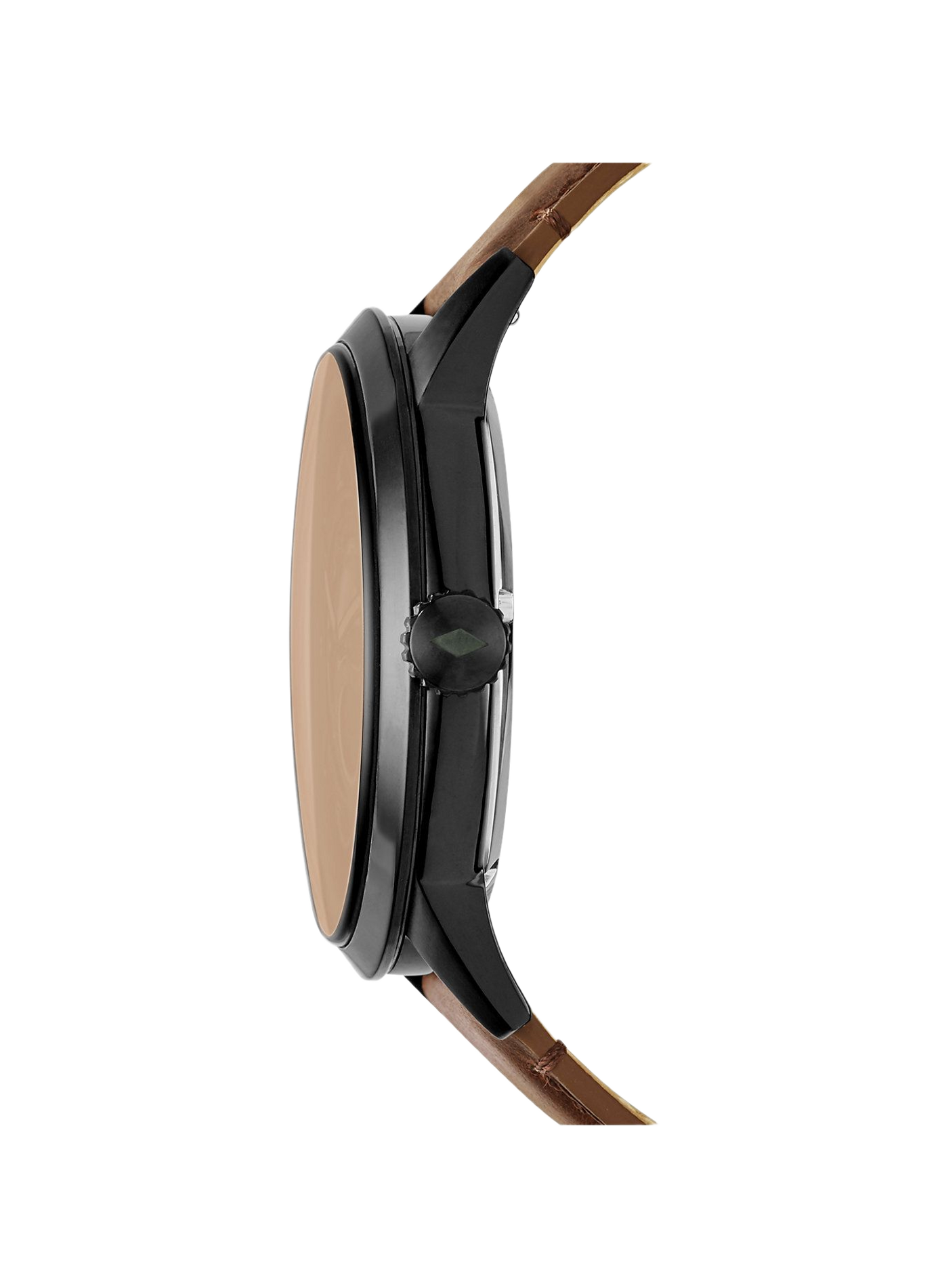 Montre Townsman bracelet en cuir FOSSIL Noir