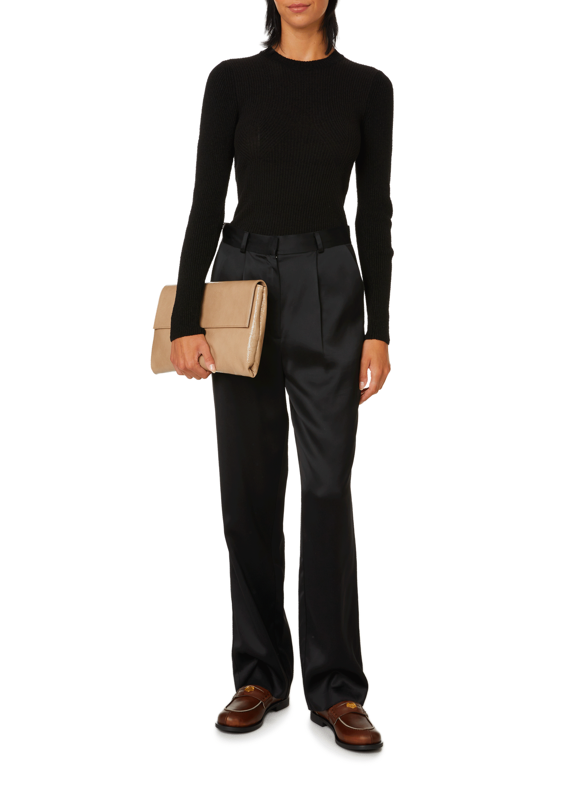 Pull cintré avec découpe dans le dos SAISON 1865 Noir