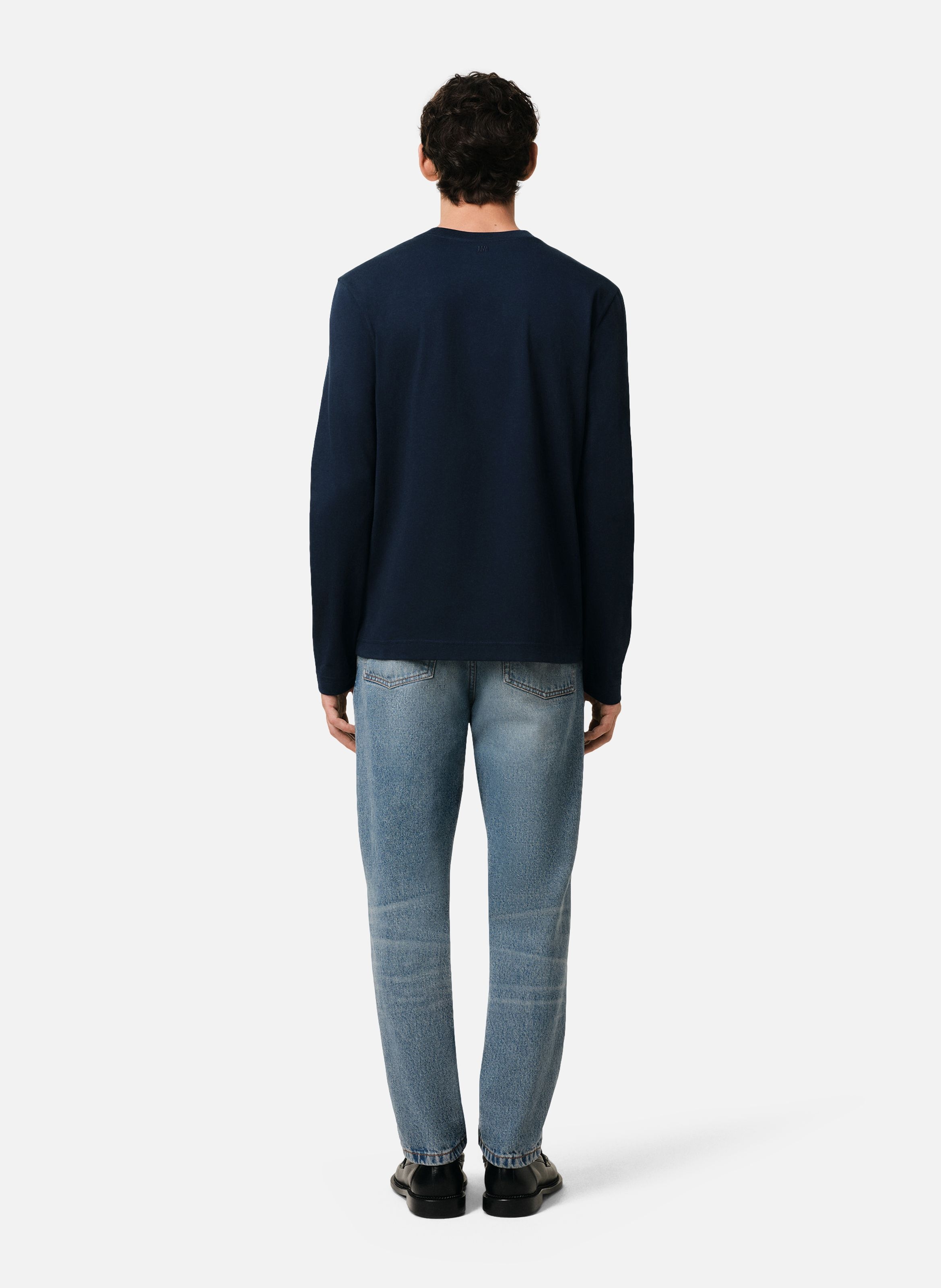 T-shirt Manches Longues Ami de Coeur Rouge unisexe AMI PARIS Bleu