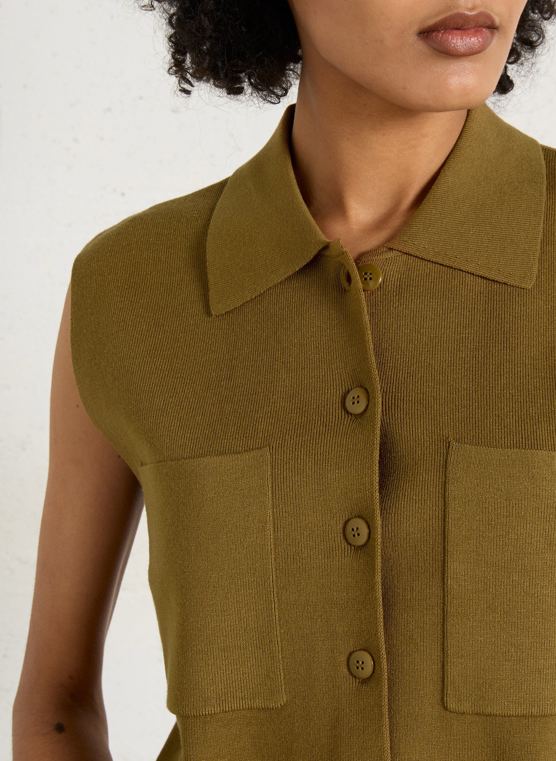 Gilet col classique petra MAISON 123 Vert