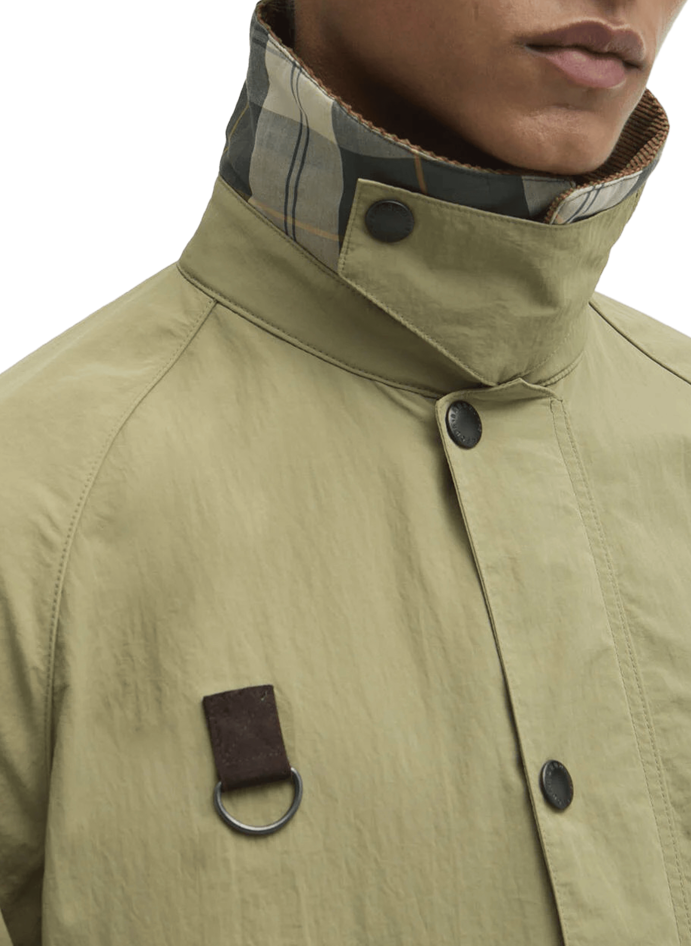 Veste droite col boutonné BARBOUR Vert