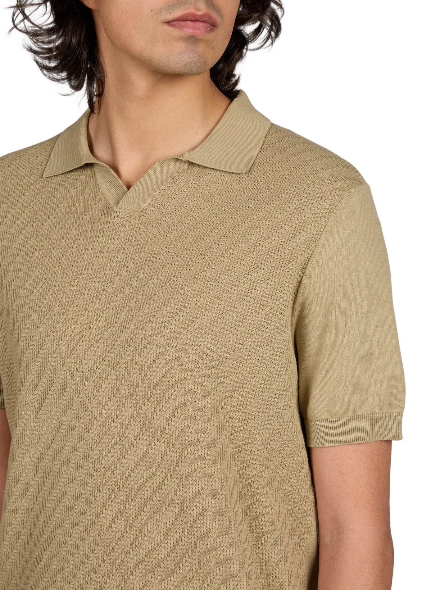 Polo à manches courtes en coton CORNELIANI Marron